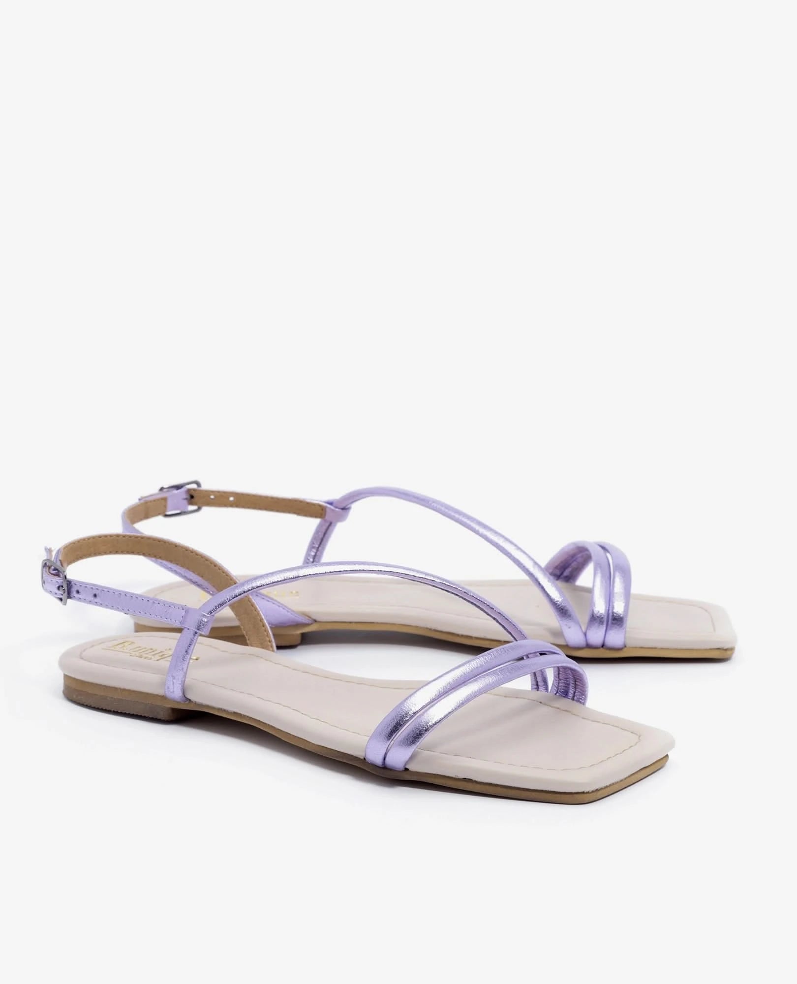 סנדלים שטוחים מטאליים- דקל