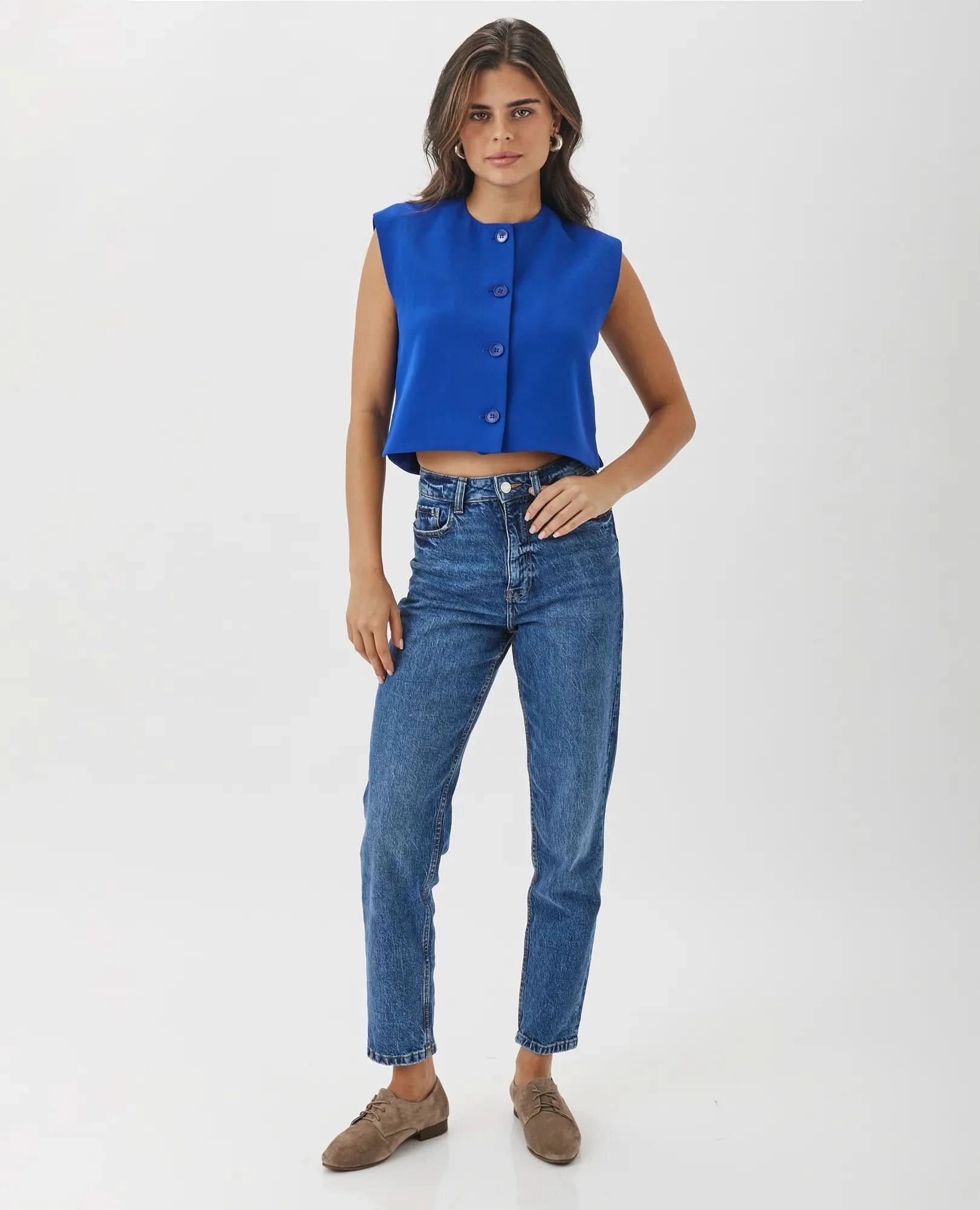 נעלי אוקספורד שטוחות מעור איכותי דגם אליסיה | נעלי נשים בי יוניק