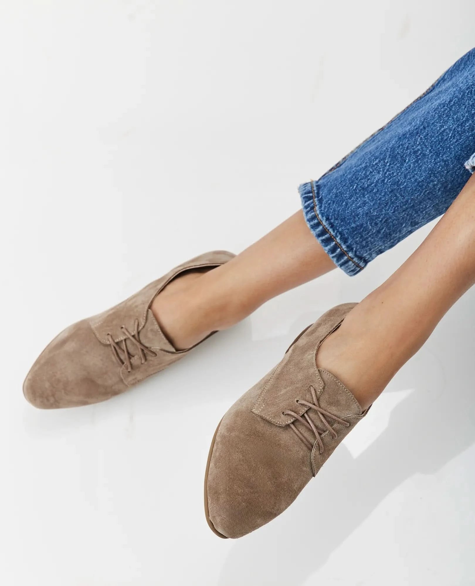 נעלי אוקספורד שטוחות מעור איכותי דגם אליסיה | נעלי נשים בי יוניק