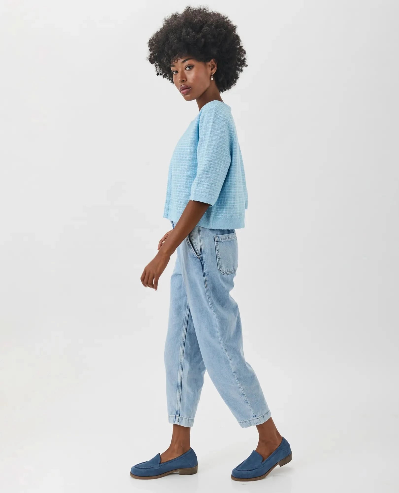 נעלי מוקסין קלאסיות לנשים מעור זמש איכותי דגם סנדרה | בי יוניק