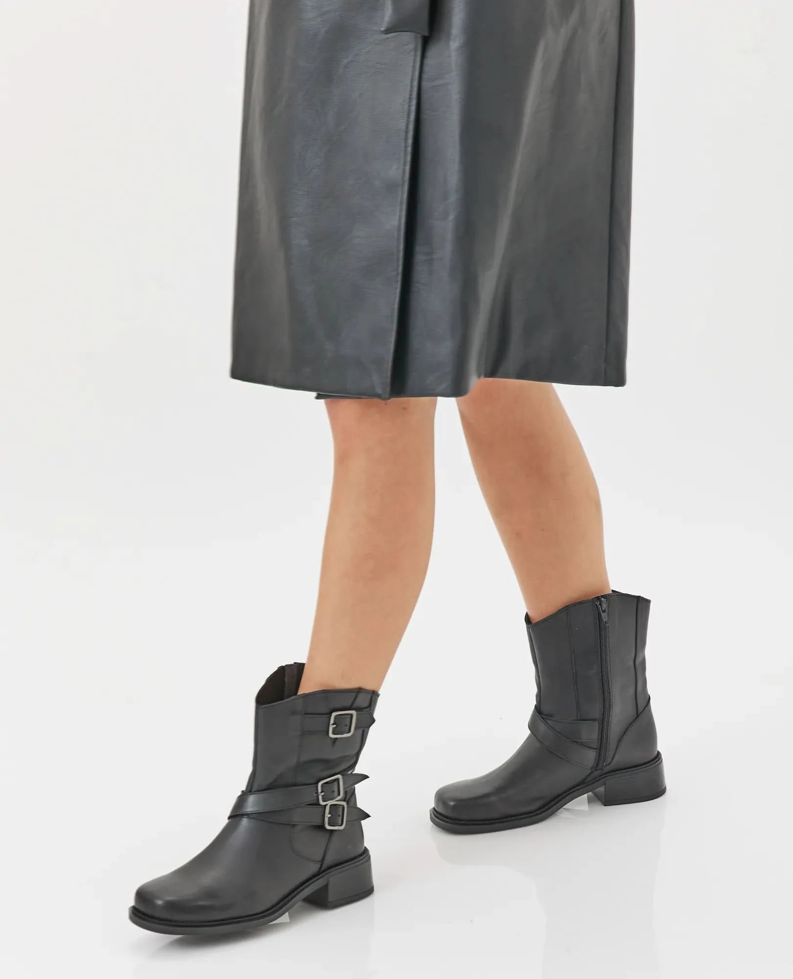 מגפוני נשים מעור איכותי דגם קורטני | מגפונים לנשים - בי יוניק