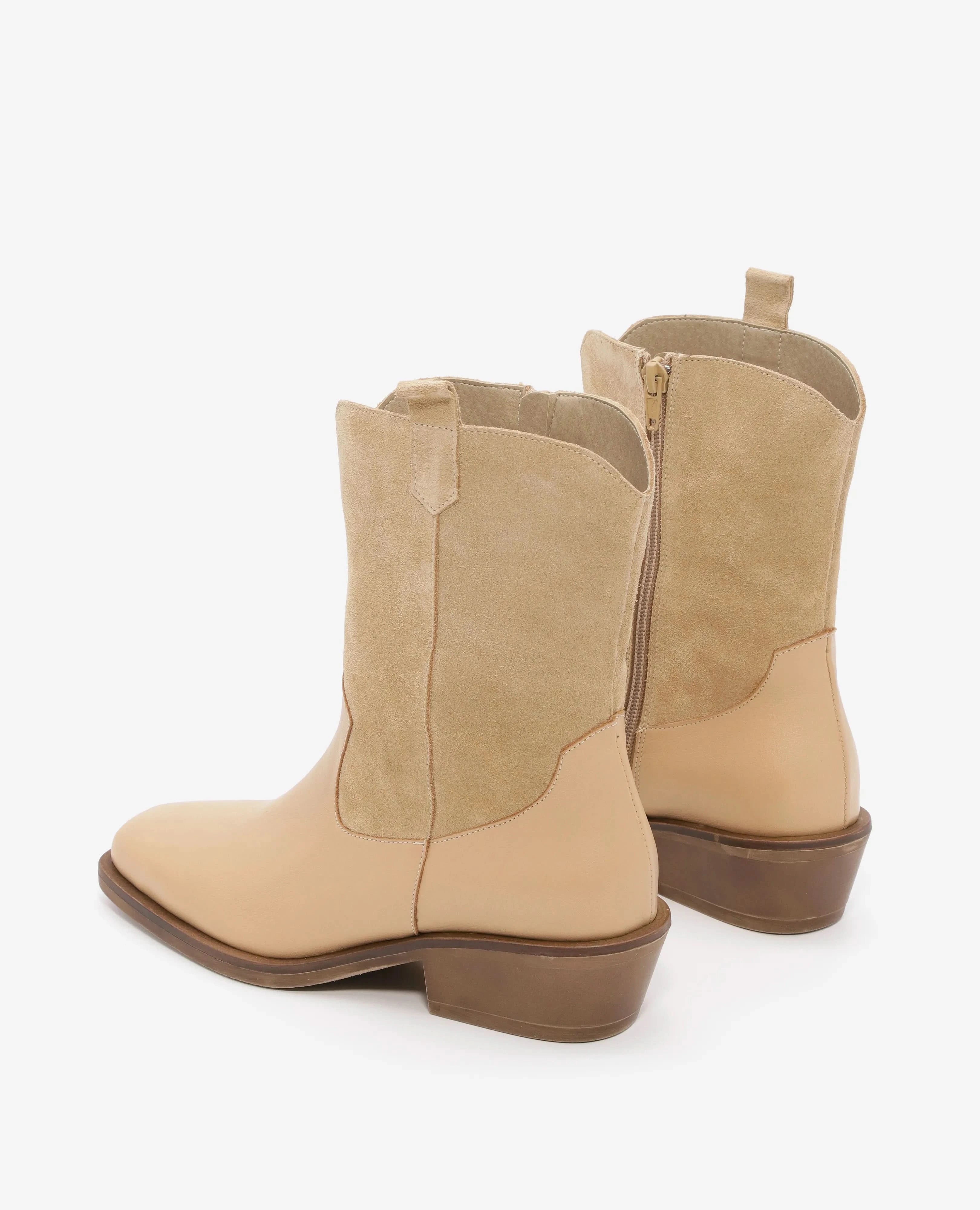 מגפוני בוקרים מעור בשילוב זמש- דגם תבור- בחנויות ובאתר בי יוניק