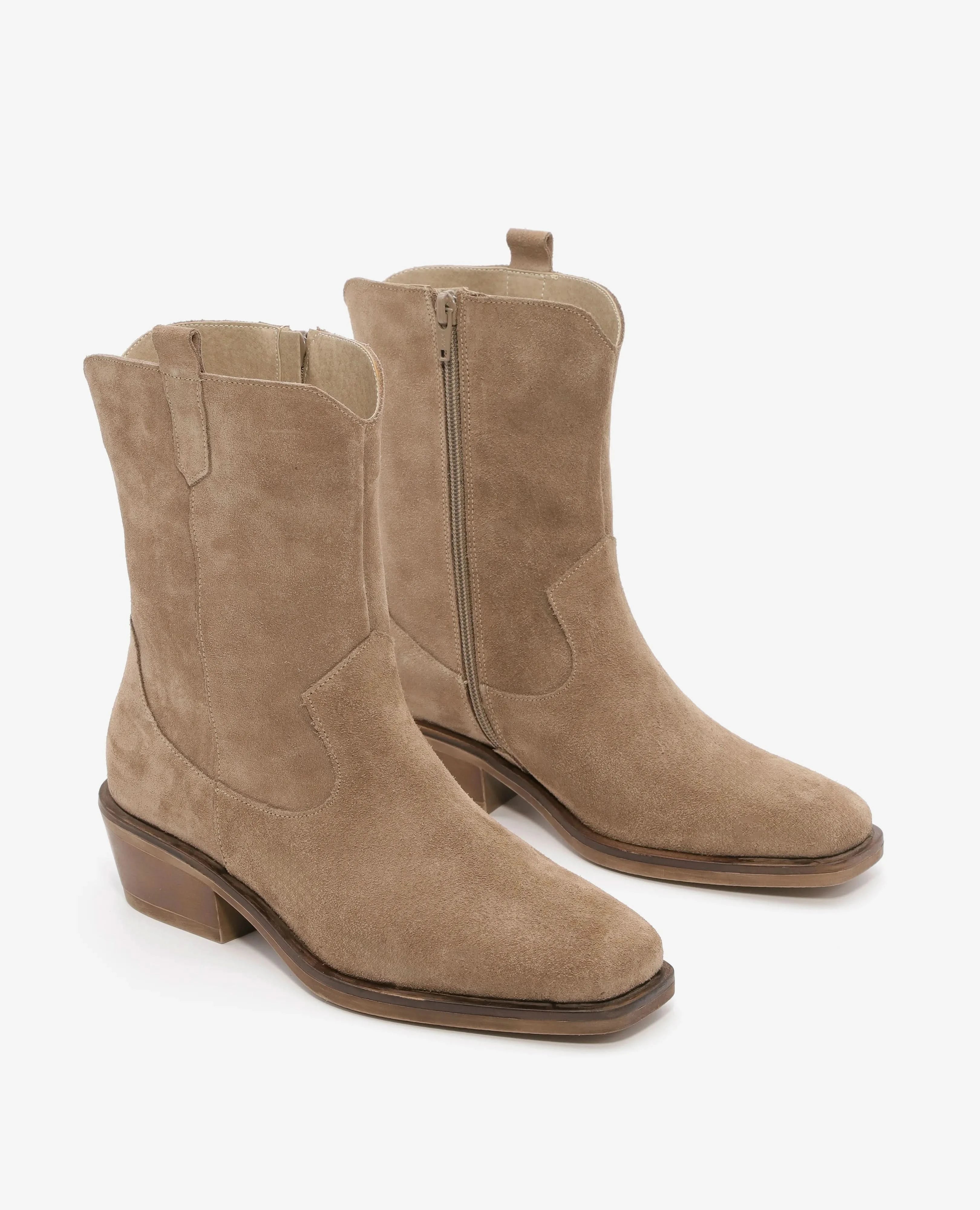 מגפוני בוקרים מעור בשילוב זמש- דגם תבור- בחנויות ובאתר בי יוניק