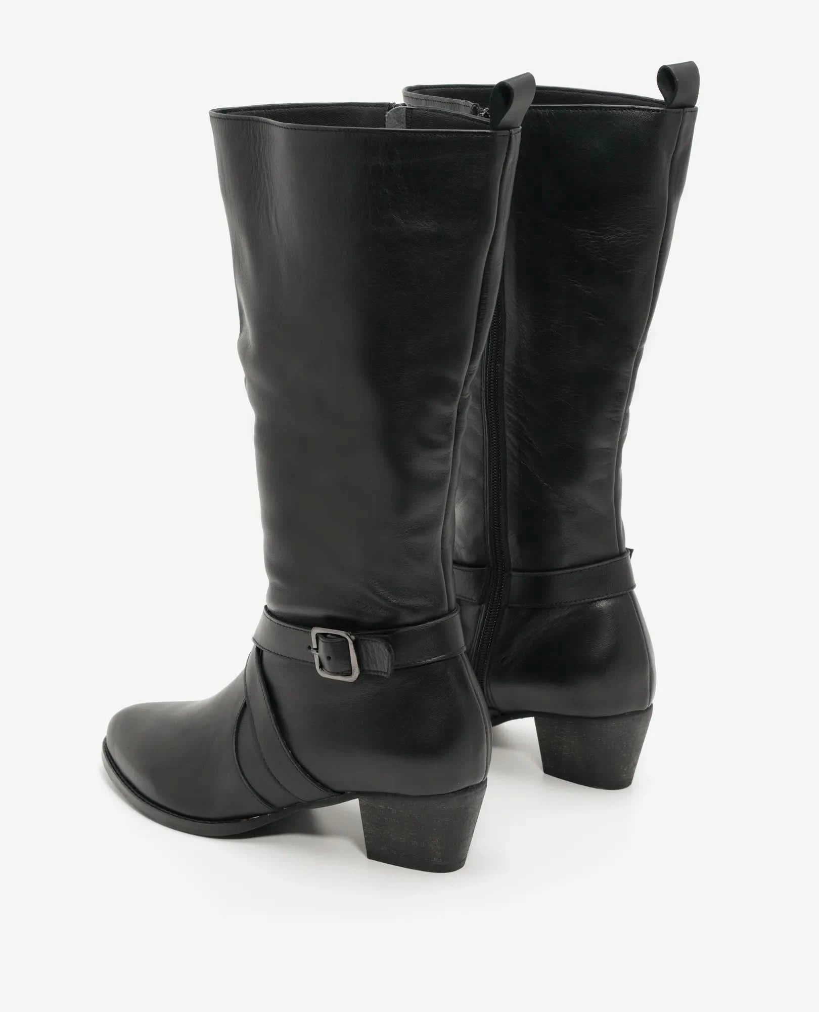 מגפי עקב לנשים דגם גייל | מגפונים לנשים מעור איכותי- בי יוניק