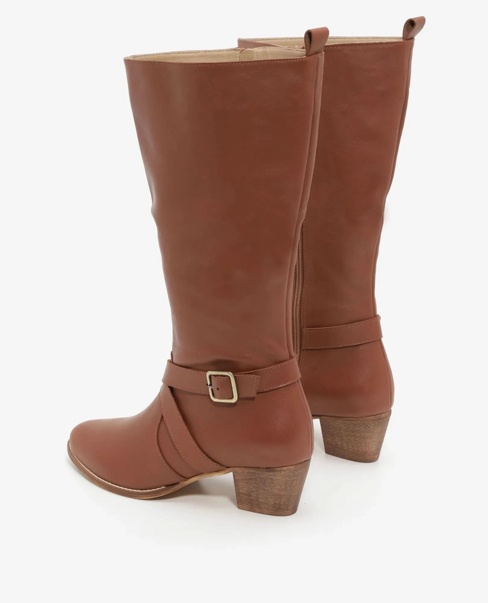 מגפי עקב לנשים דגם גייל | מגפונים לנשים מעור איכותי- בי יוניק