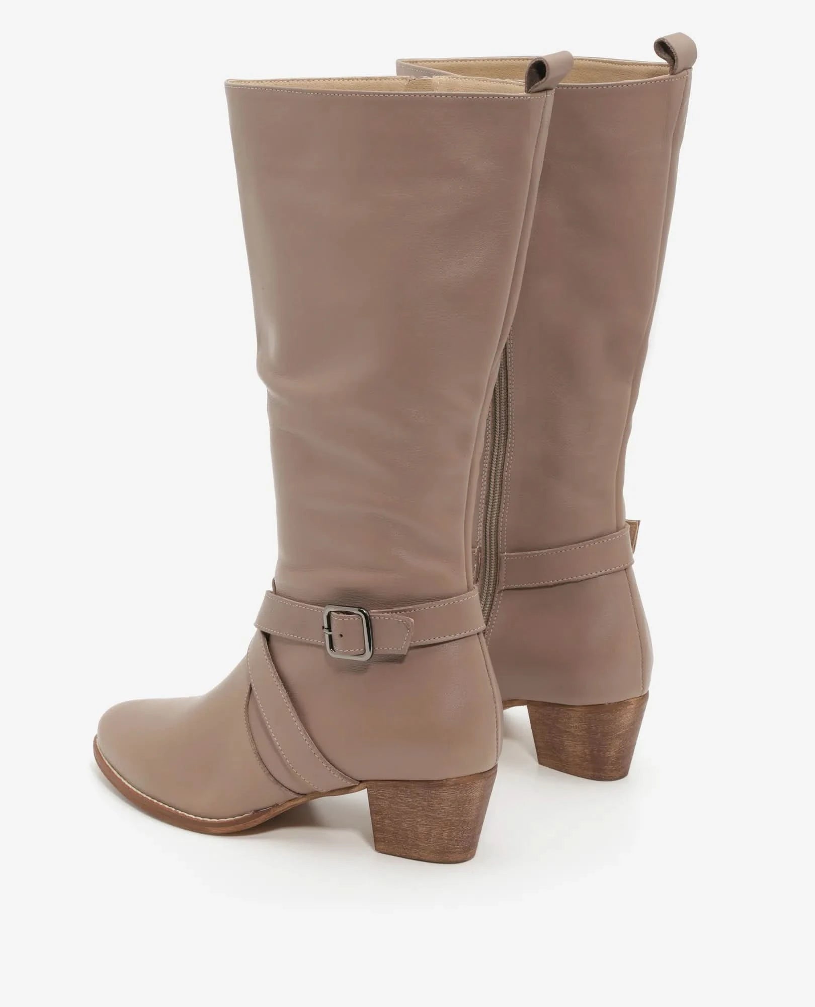 מגפי עקב לנשים דגם גייל | מגפונים לנשים מעור איכותי- בי יוניק