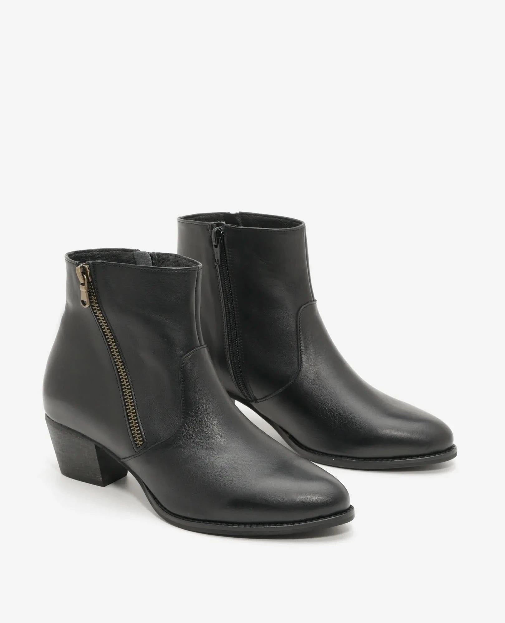 מגפוני עקב לנשים דגם זיו | מגפונים לנשים מעור- בי יוניק