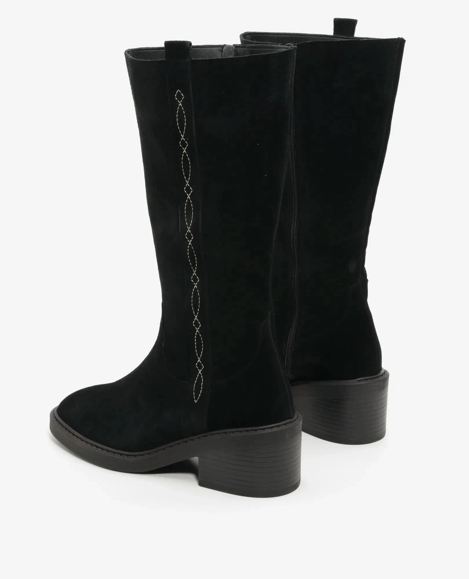 מגפיים קלאסיים מעור זמש איכותי דגם פאולה | מגפיים לנשים בי יוניק