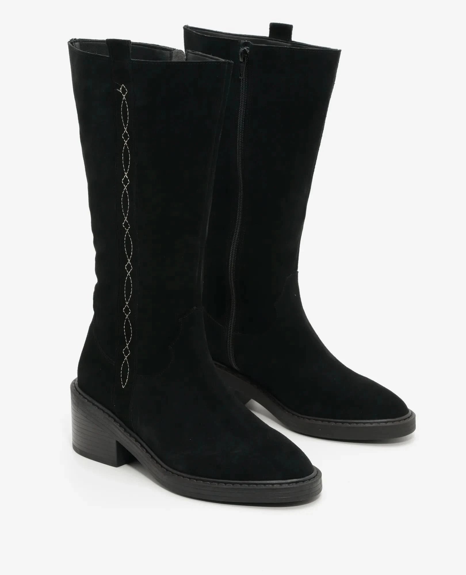 מגפיים קלאסיים מעור זמש איכותי דגם פאולה | מגפיים לנשים בי יוניק