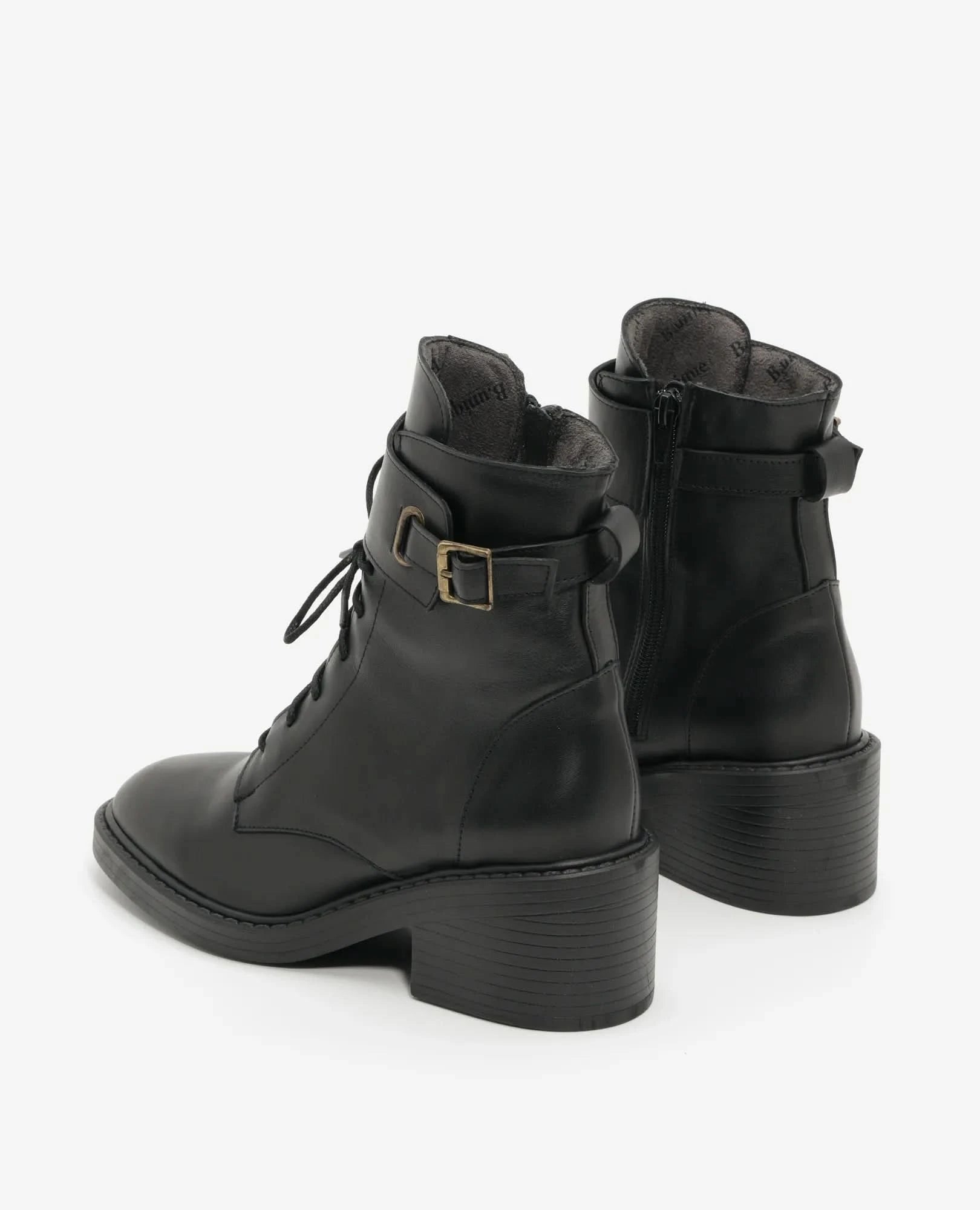 מגפונים עם שרוכים מעור איכותי דגם אריאל | מגפונים לנשים- בי יוניק