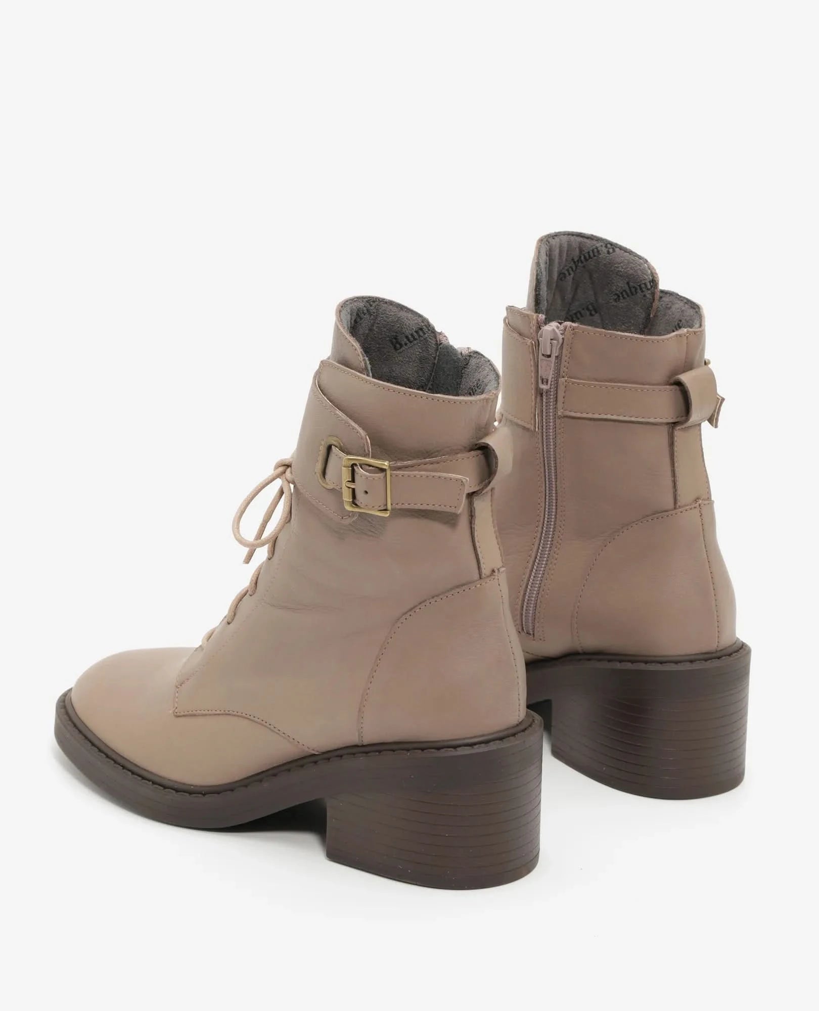 מגפונים עם שרוכים מעור איכותי דגם אריאל | מגפונים לנשים- בי יוניק