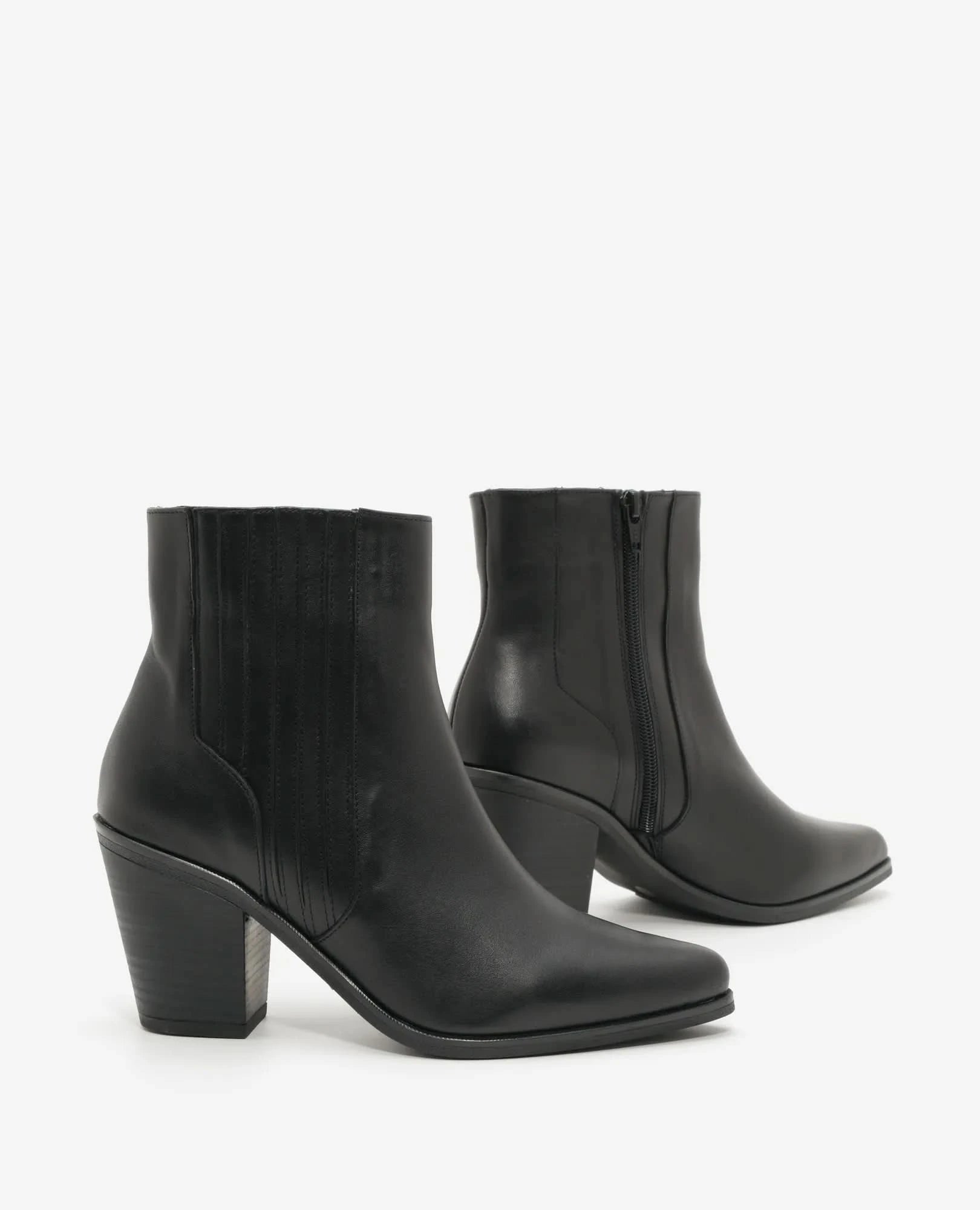 מגפוני עקב מעור איכותי דגם אפריל | מגפונים לנשים | בי יוניק