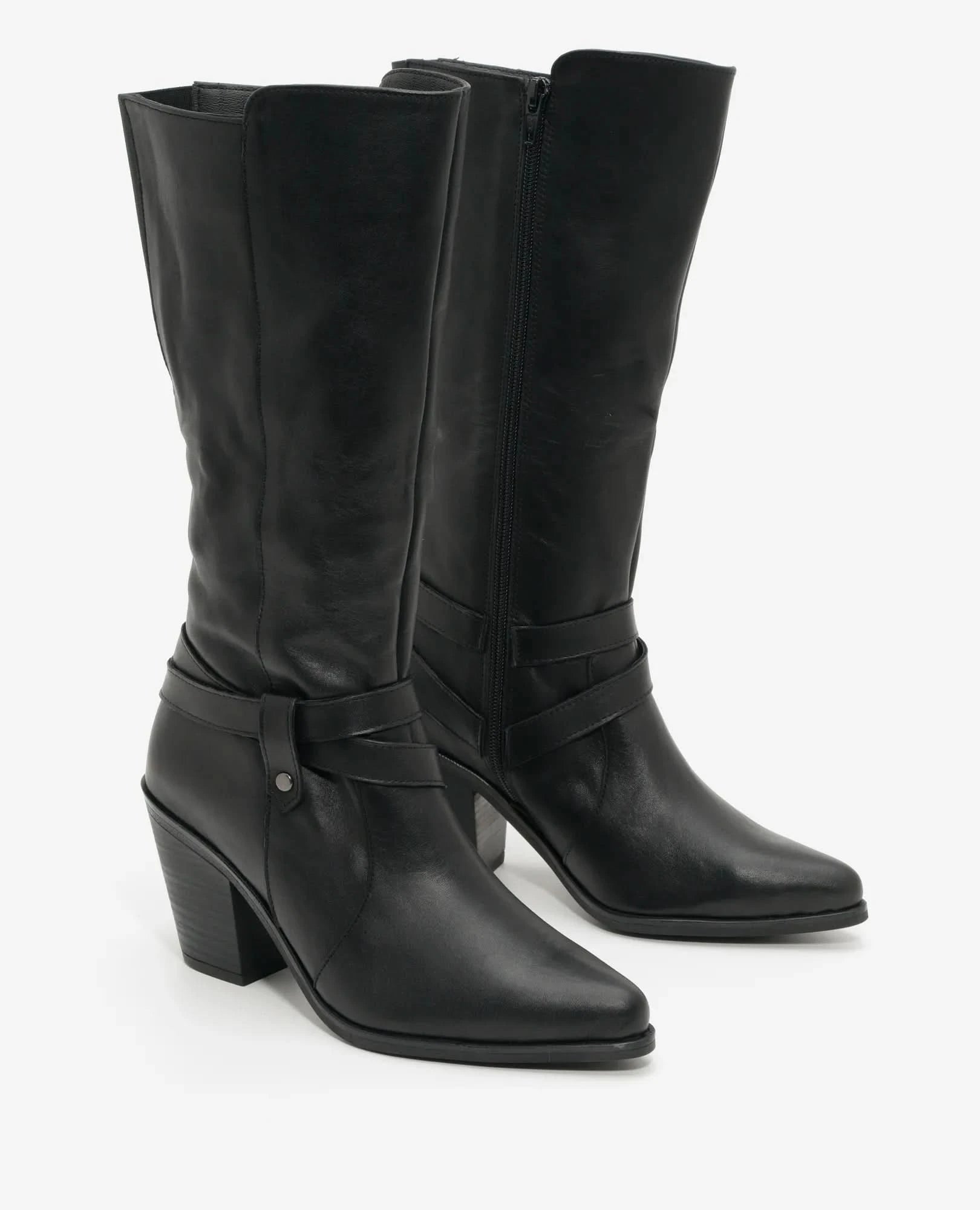 מגפי עקב מעור לנשים דגם דקלה | מגפיים לנשים ברשת בי יוניק