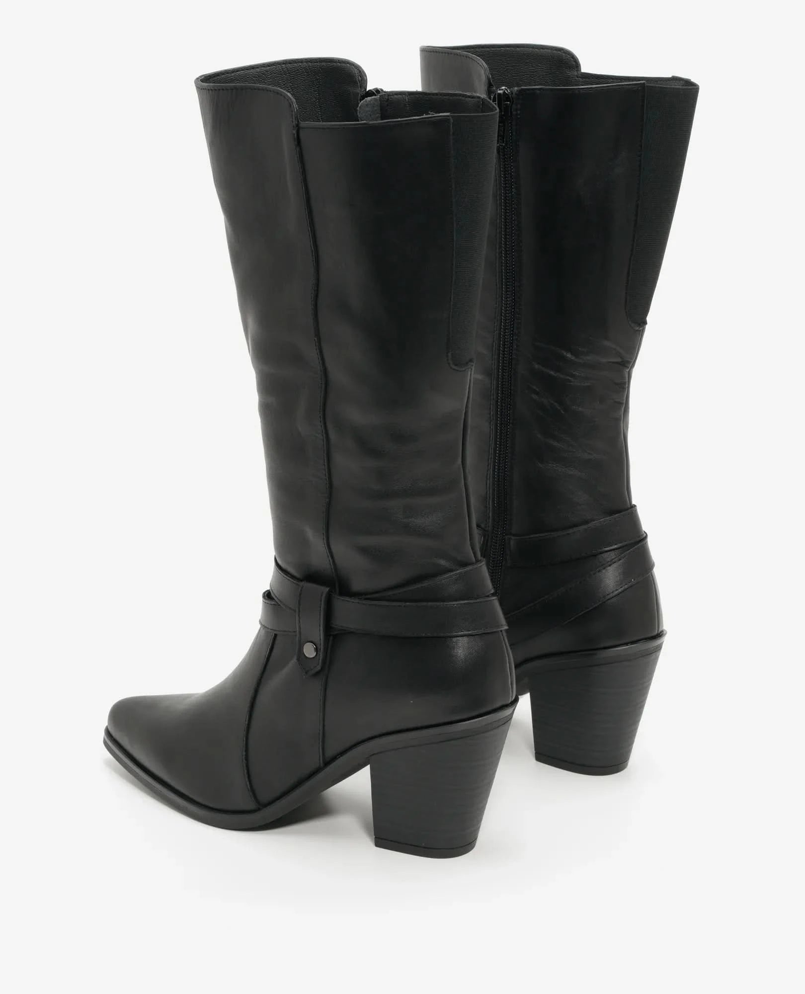 מגפי עקב מעור לנשים דגם דקלה | מגפיים לנשים ברשת בי יוניק