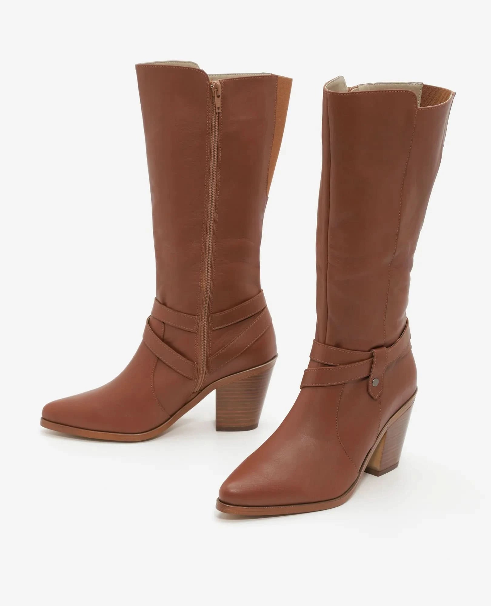 מגפי עקב מעור לנשים דגם דקלה | מגפיים לנשים ברשת בי יוניק