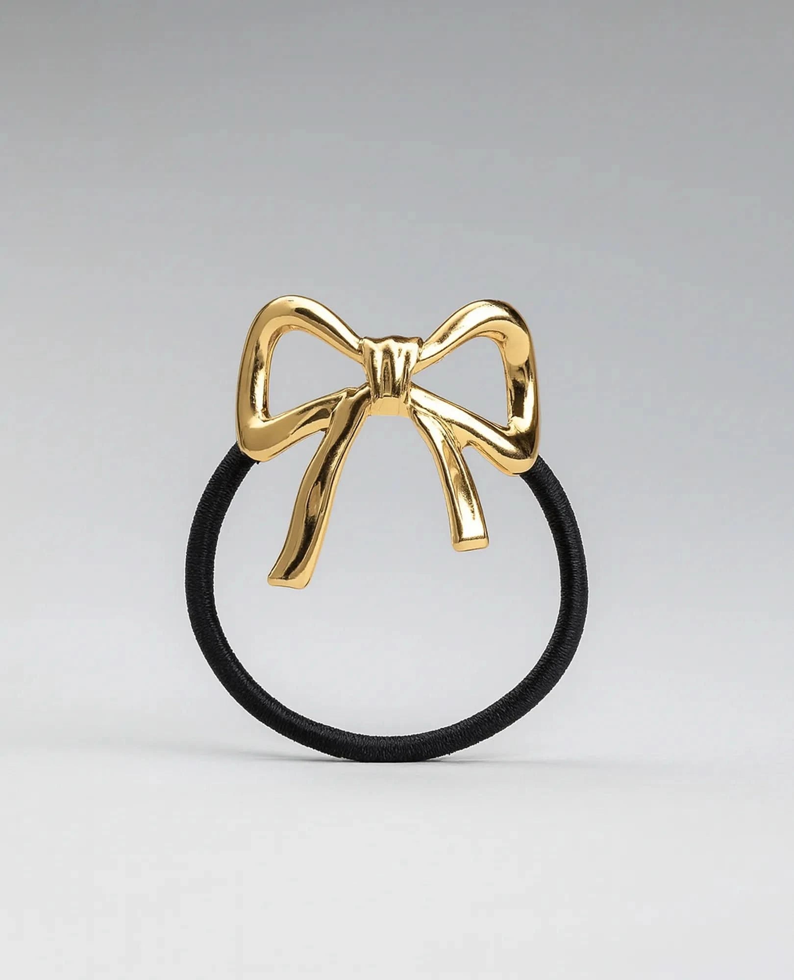 גומייה לשיער עיטור זהב - פפיון - B Unique - גומיות