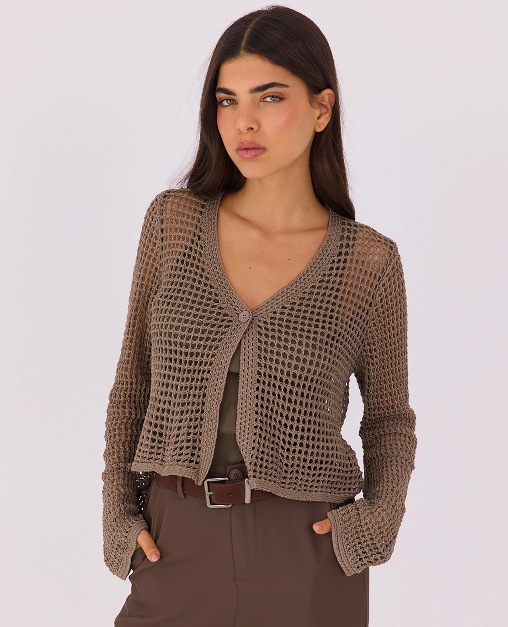 קרדיגן רשת - B Unique - ג'קטים