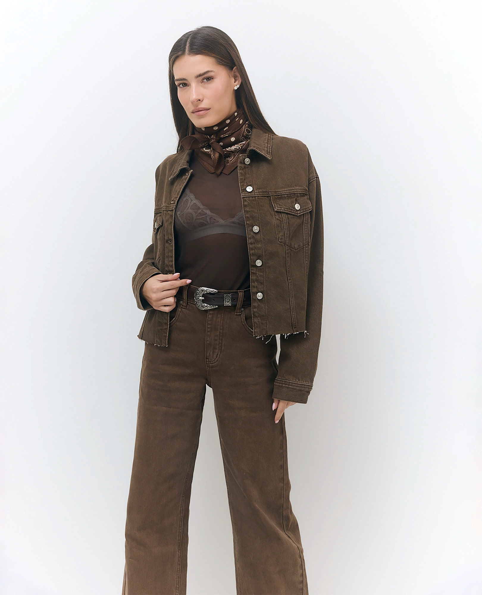 ג'קט ג'ינס גזור - B Unique - ג'קטים