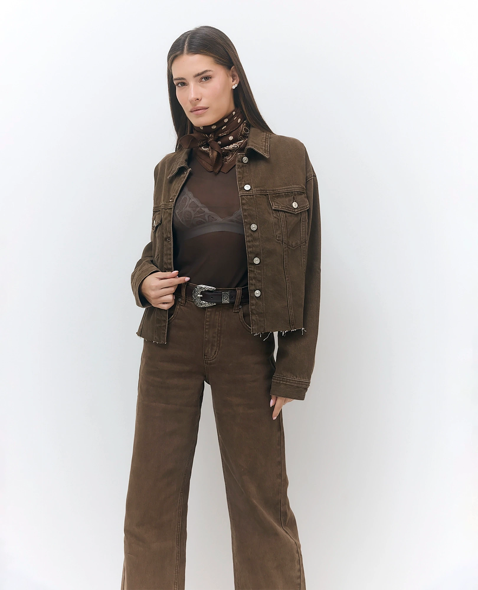 ג'קט ג'ינס גזור - B Unique - ג'קטים