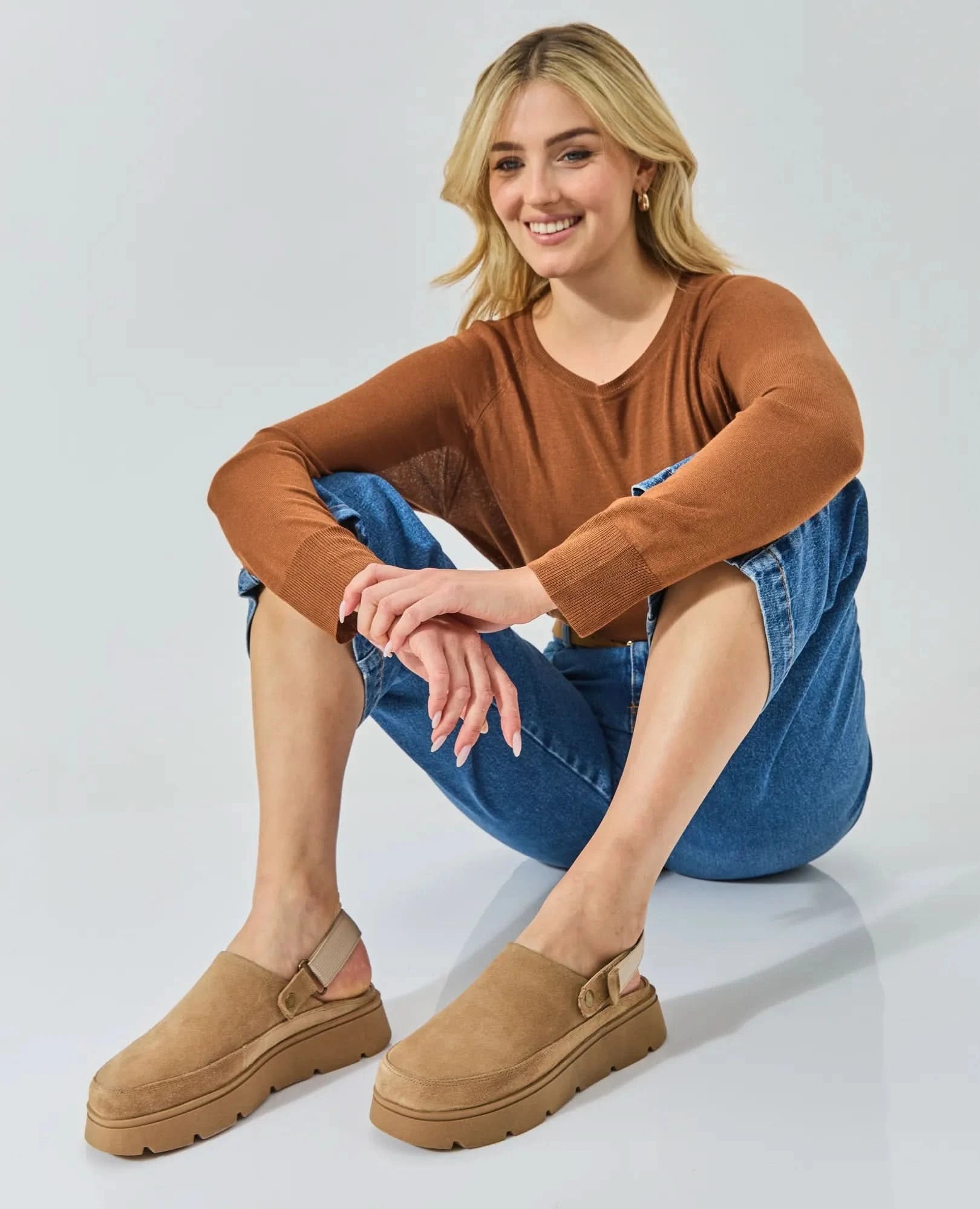 כפכפי פלטפורמה - רובי - B Unique - כפכפים