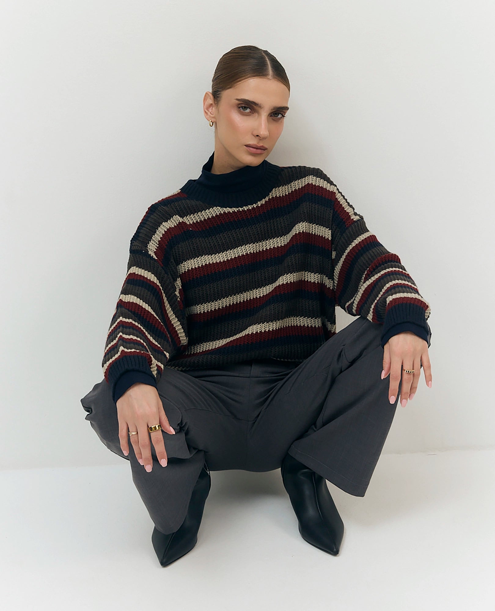 סריג קרושה פסים - B Unique - סריגים