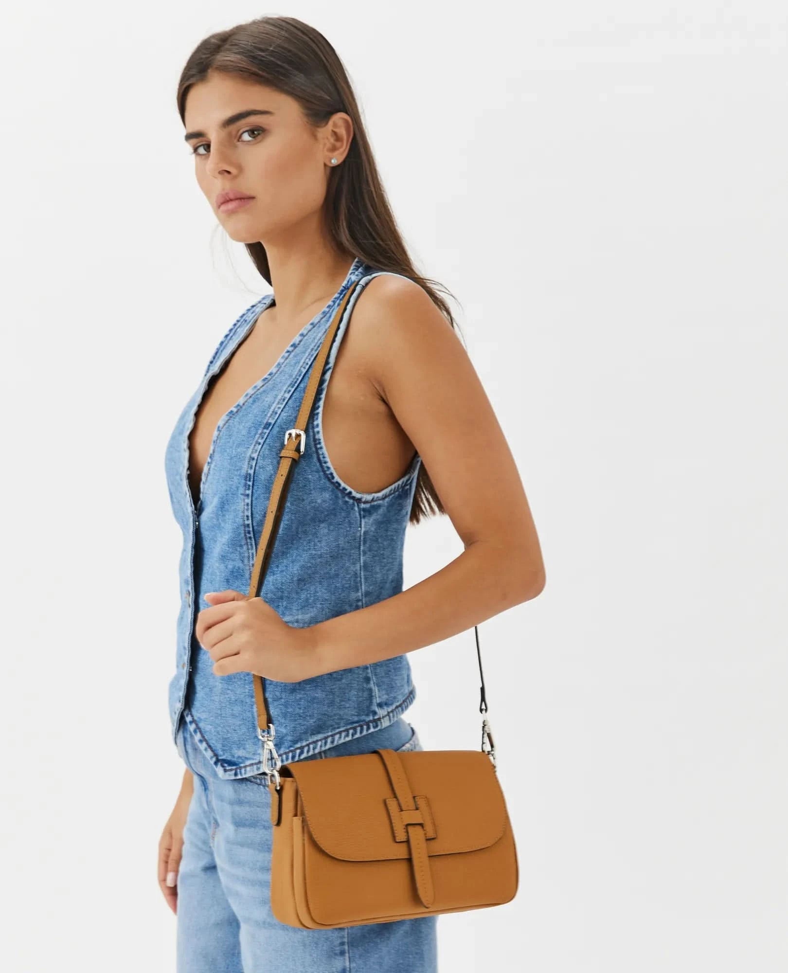 תיק צד עור- לילי - B Unique