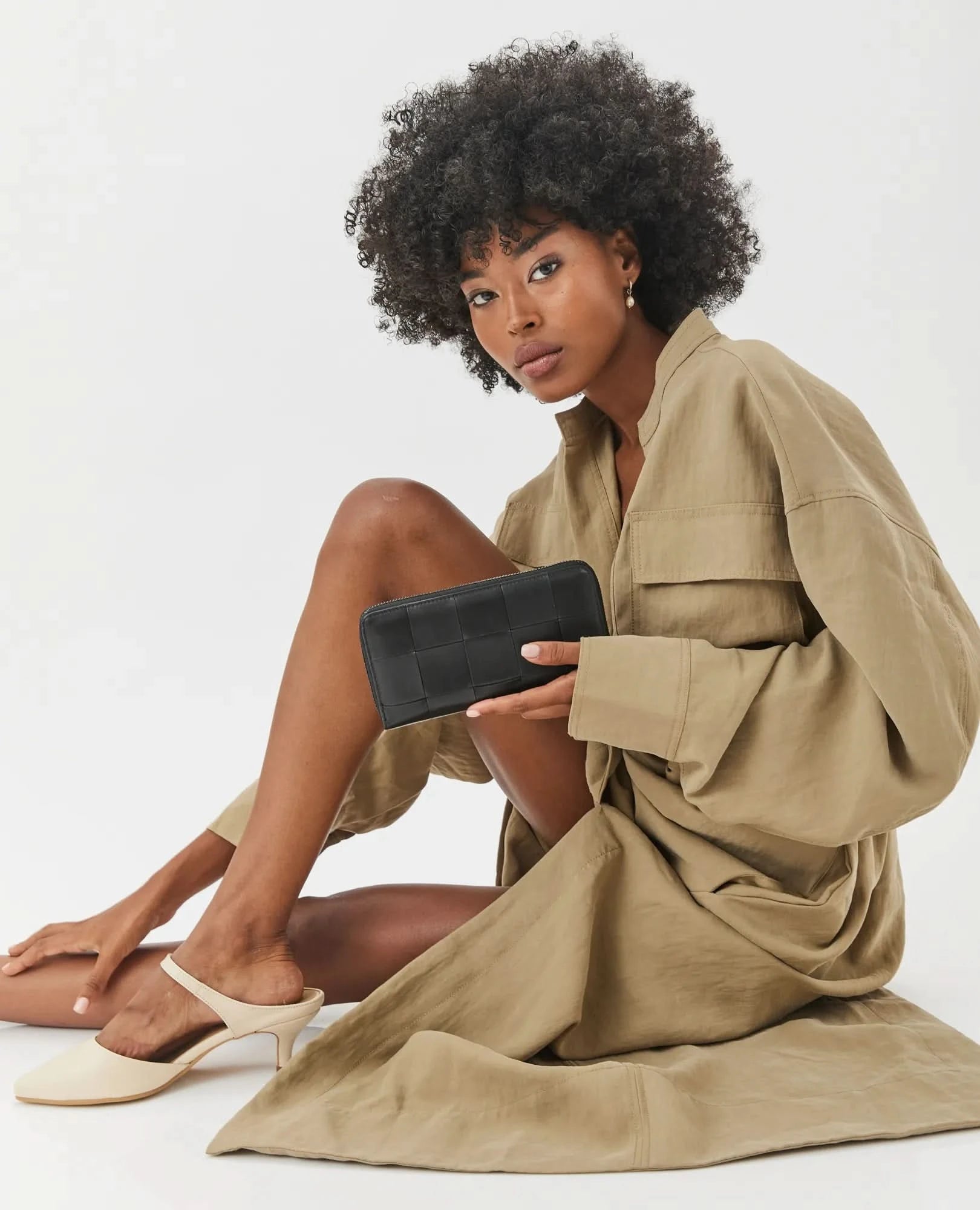 ארנק עור ריבועים- מירית- בי יוניק