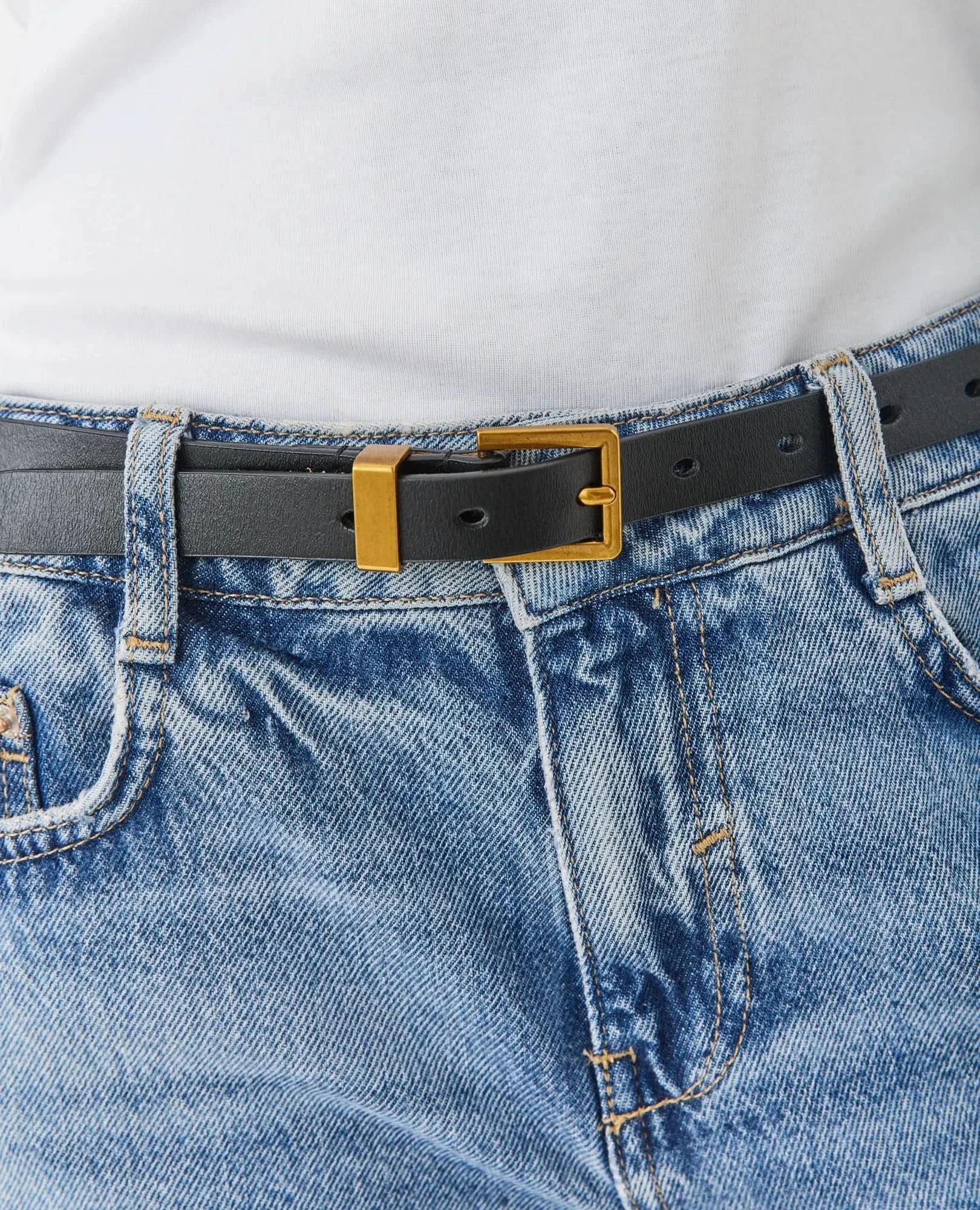 חגורת עור קלאסית 1.5 ס"מ