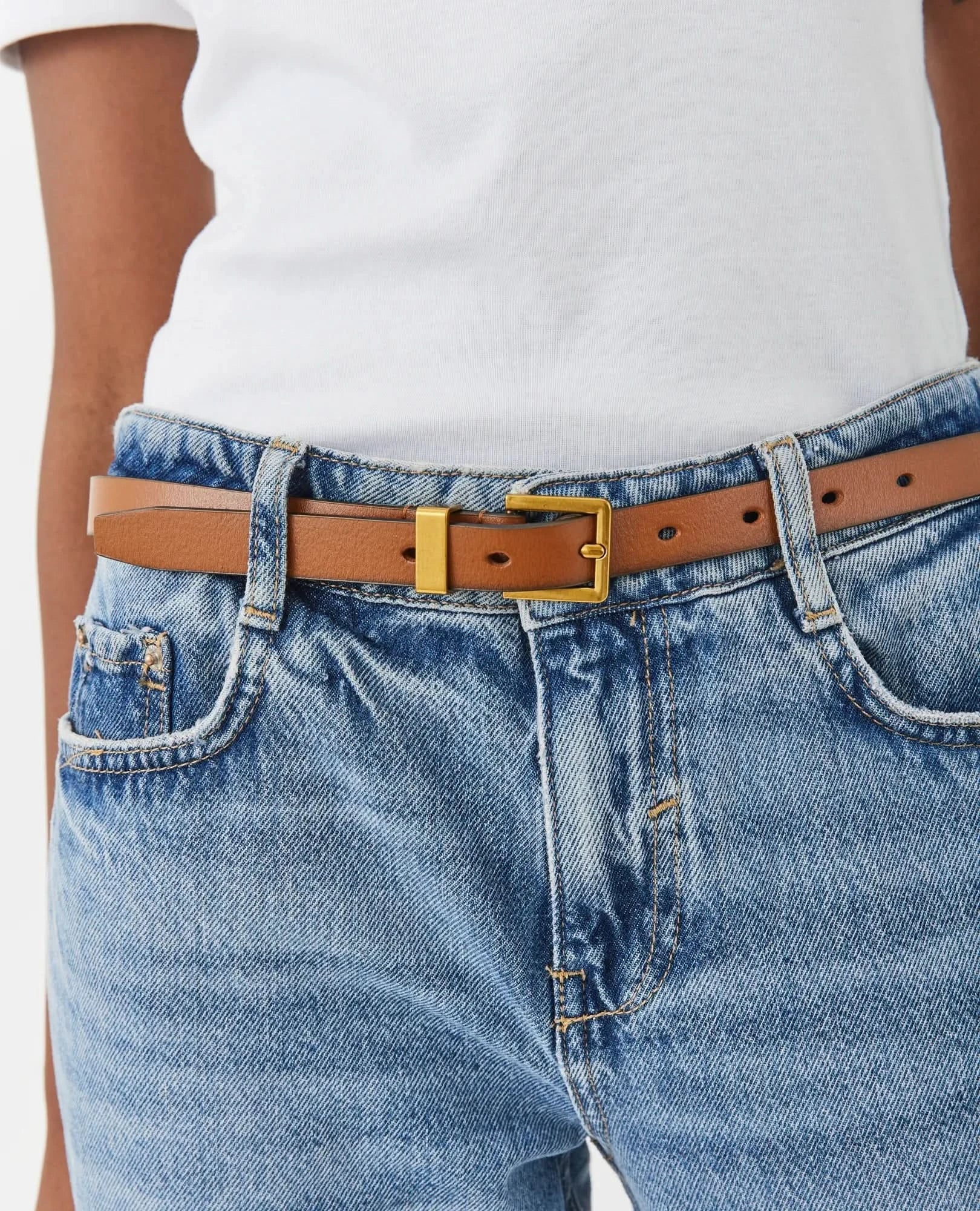 חגורת עור קלאסית 1.5 ס"מ