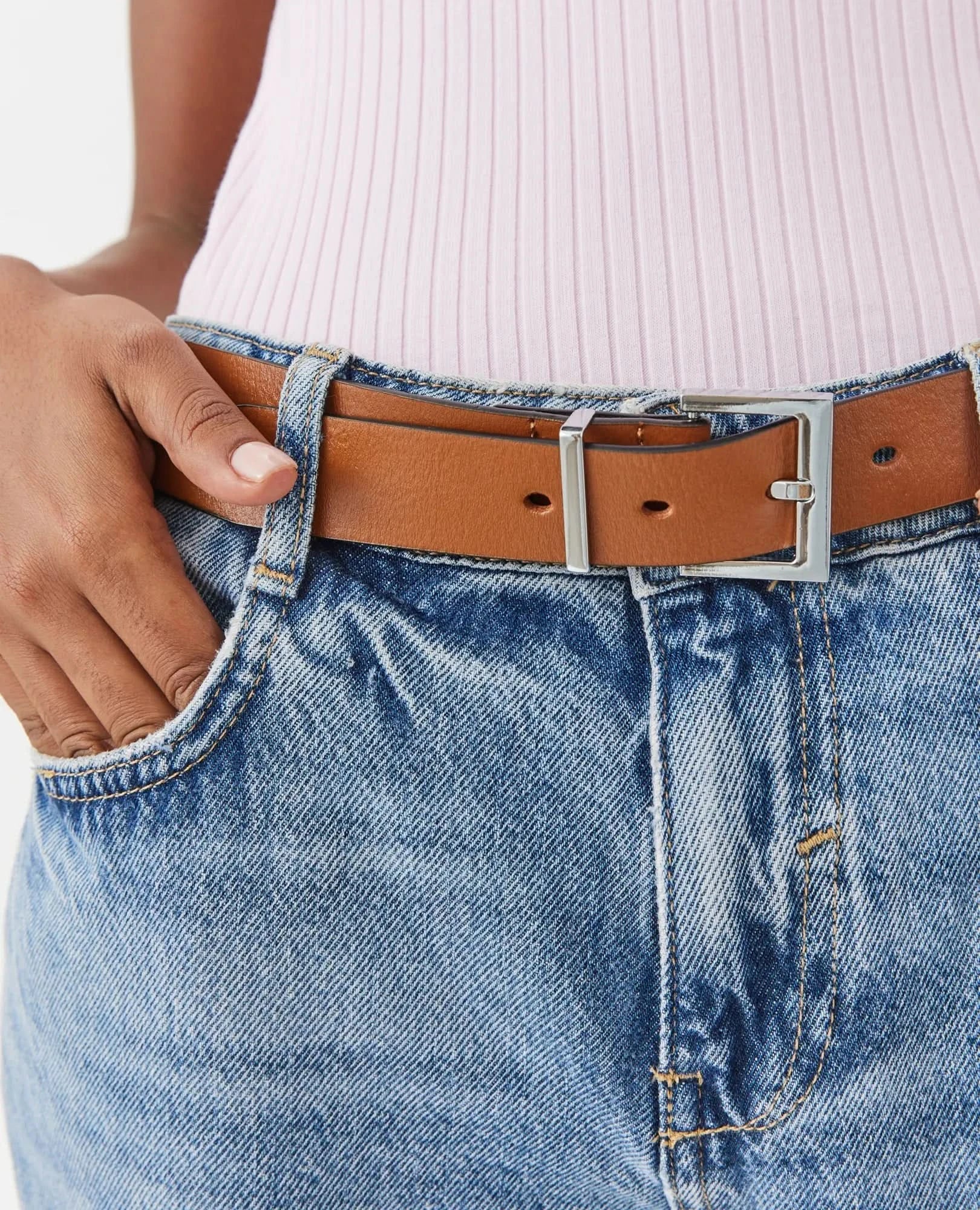 חגורת עור 3 ס"מ