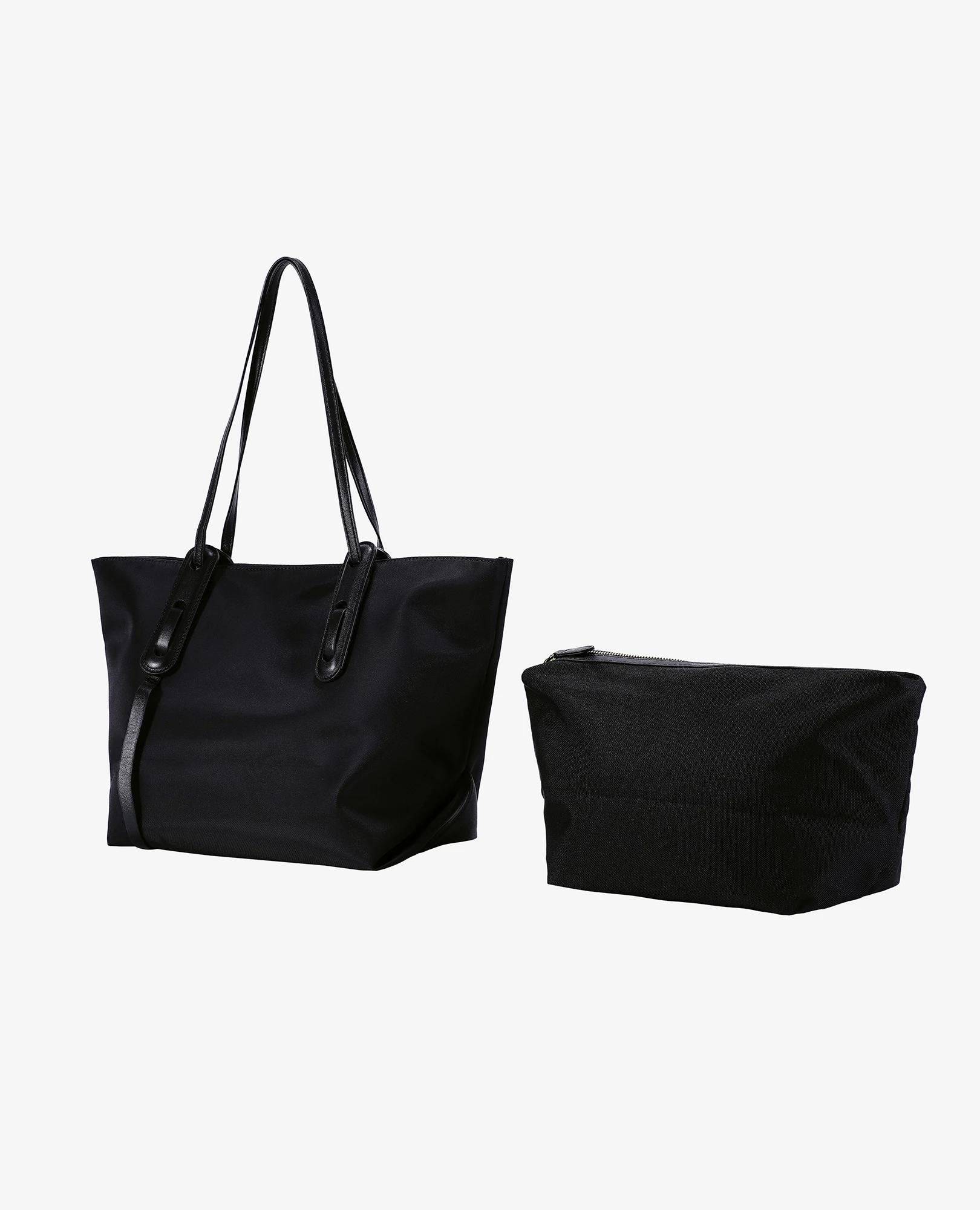 תיק צד ניילון עם עור