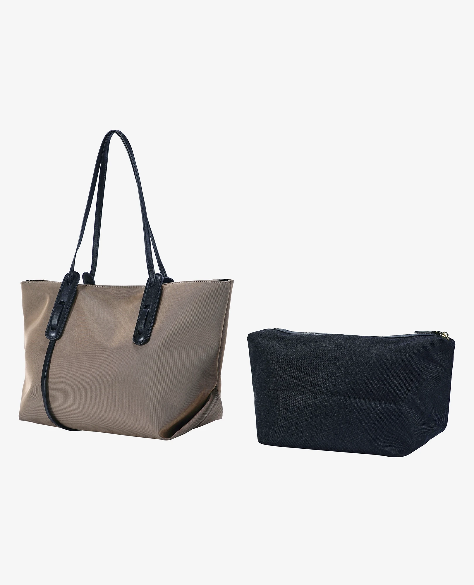 תיק צד ניילון עם עור