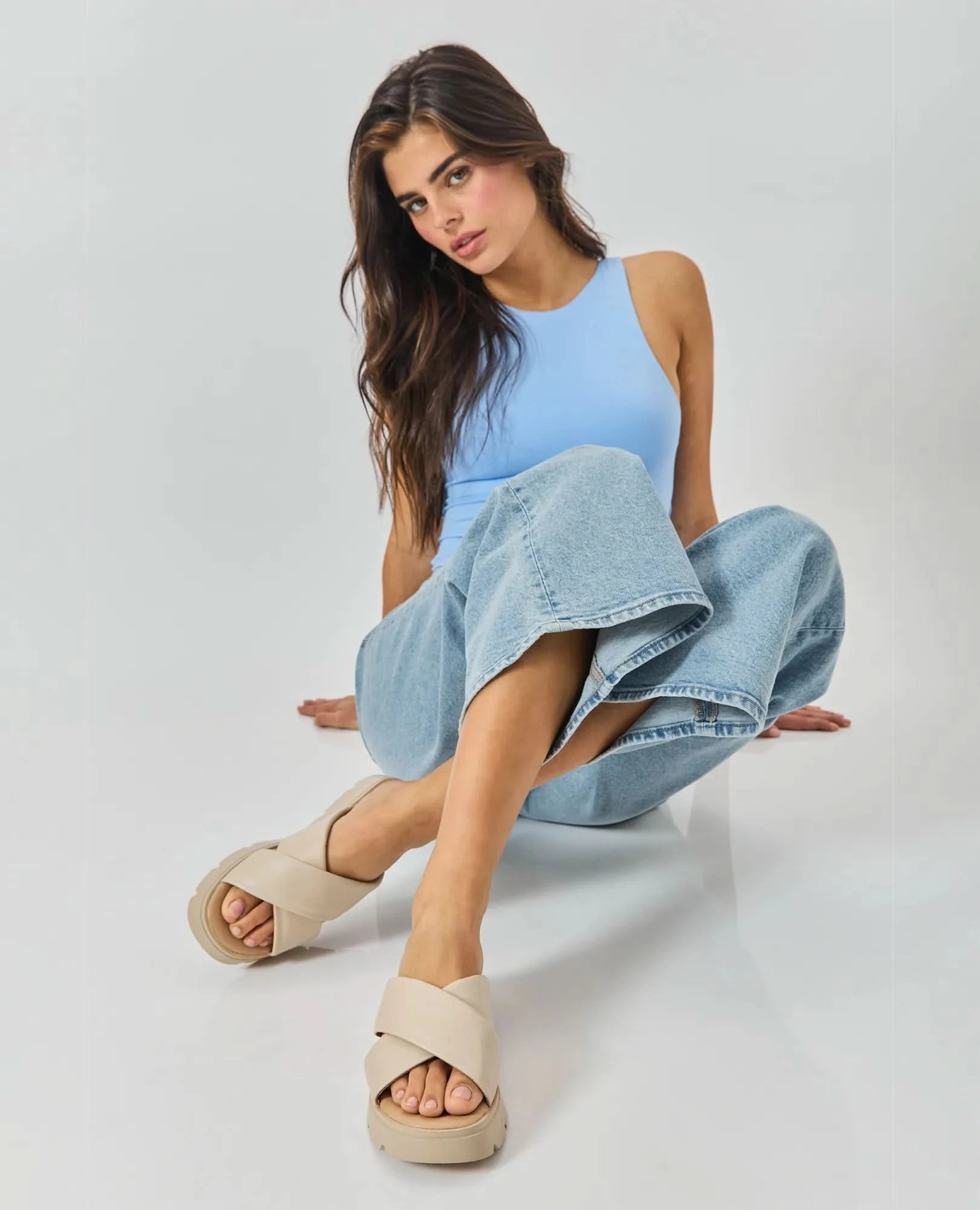 כפכפי פלטפורמה -אוליביה - B Unique - כפכפים