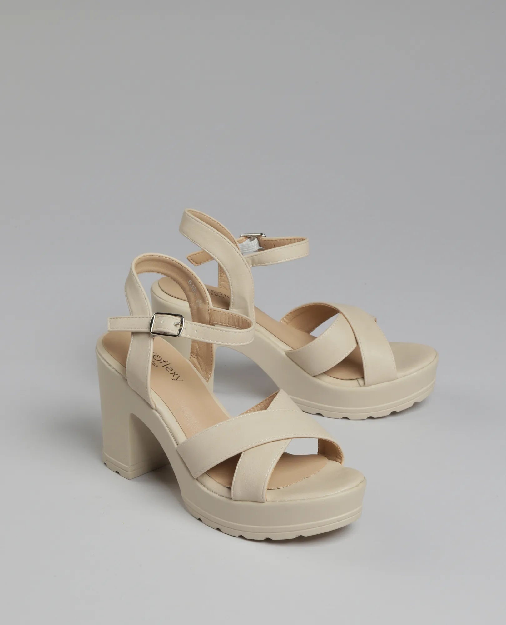 סנדלי עקב פלטפורמה - B Unique - סנדלים