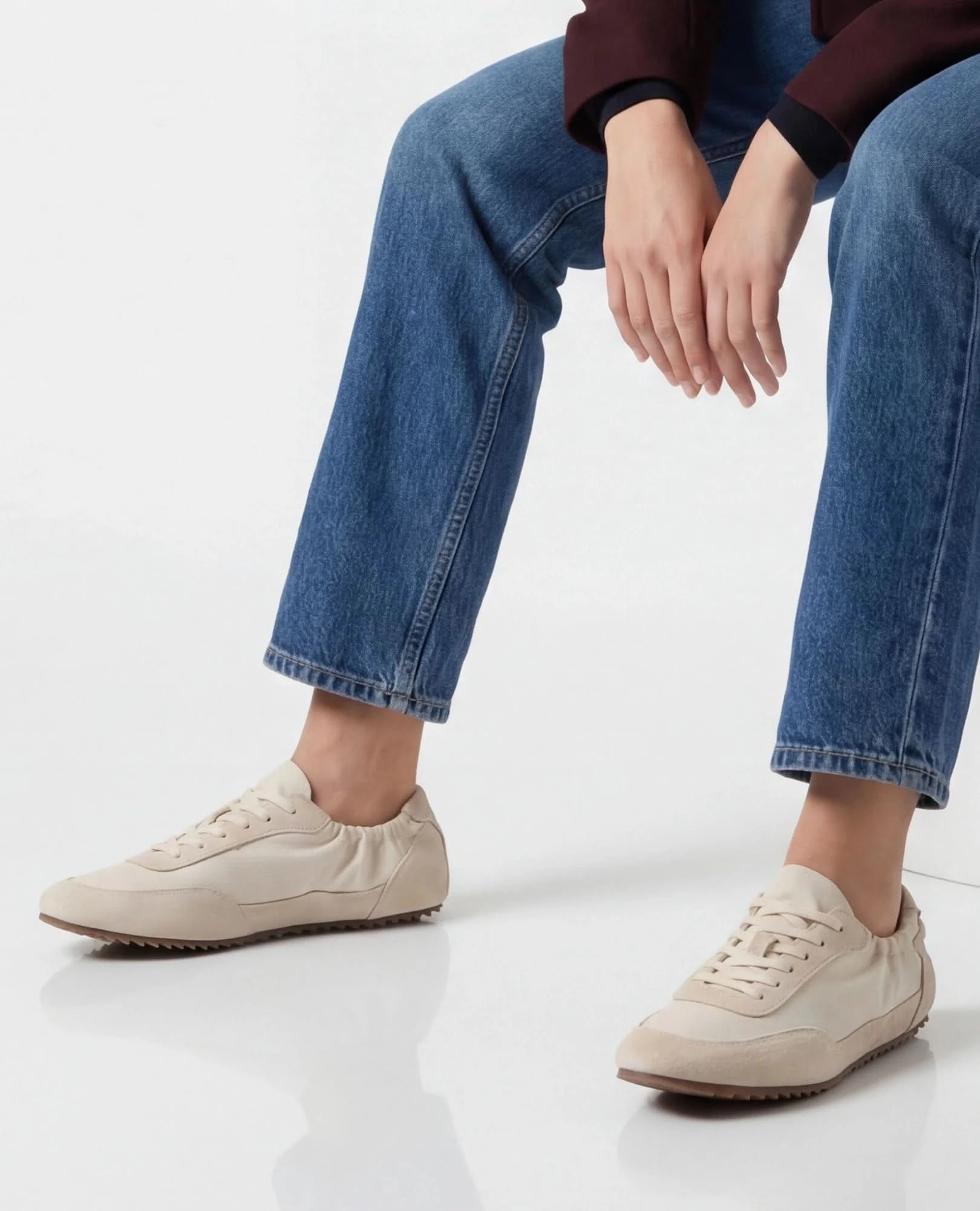 סניקרס עם גומי- קרי - B Unique - סניקרס