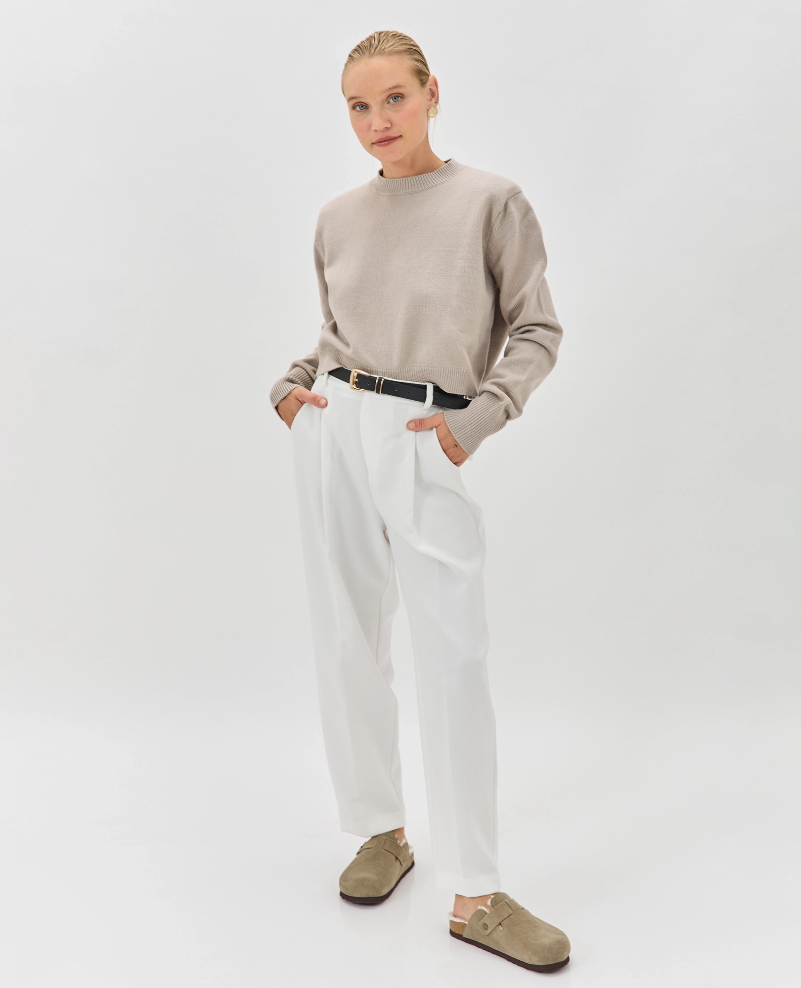 כפכפי עור פרווה - גאיה - B Unique - כפכפים