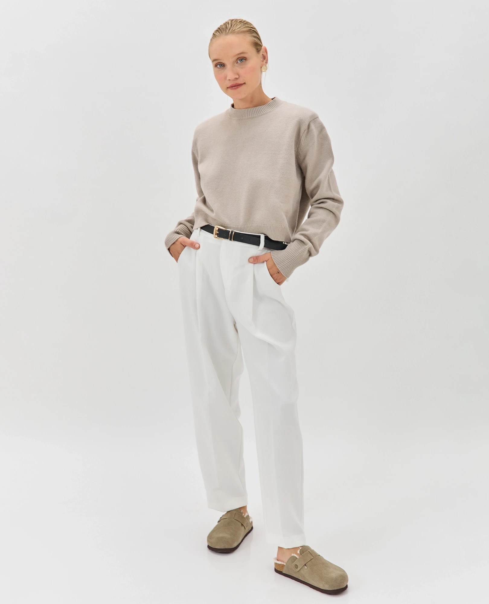 כפכפי עור פרווה - גאיה - B Unique - כפכפים