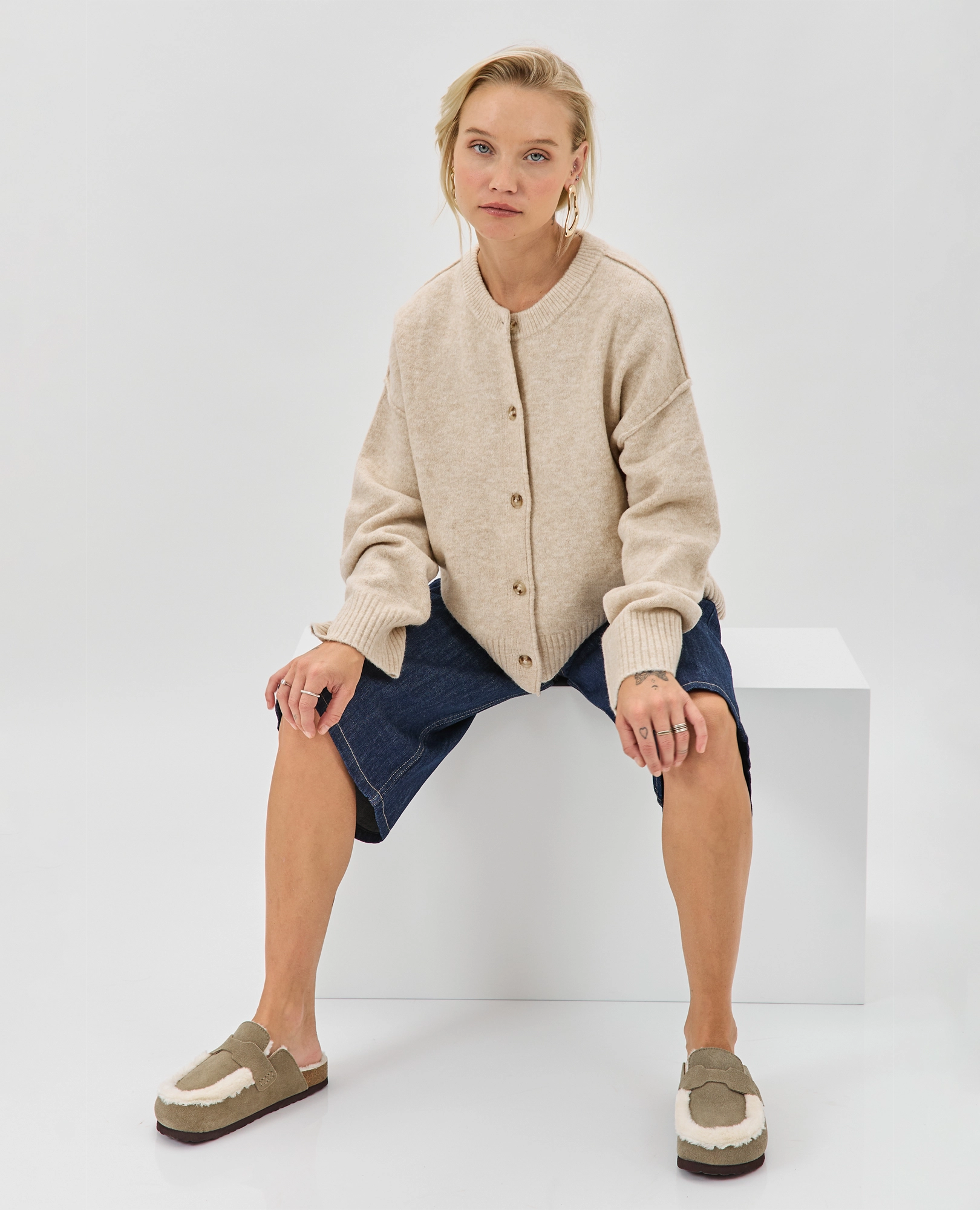 כפכפי עור פרווה - שרון - B Unique - כפכפים