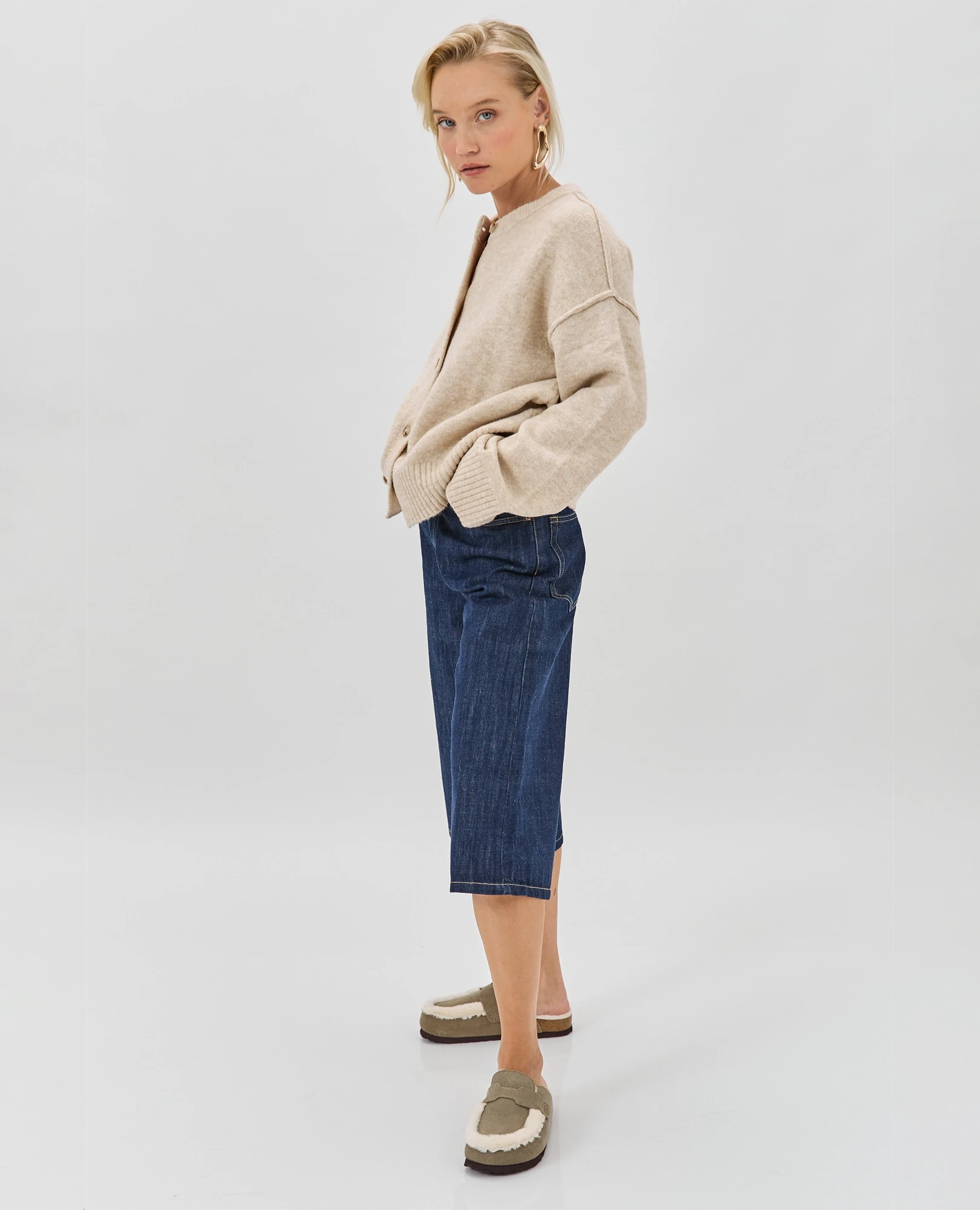 כפכפי עור פרווה - שרון - B Unique - כפכפים