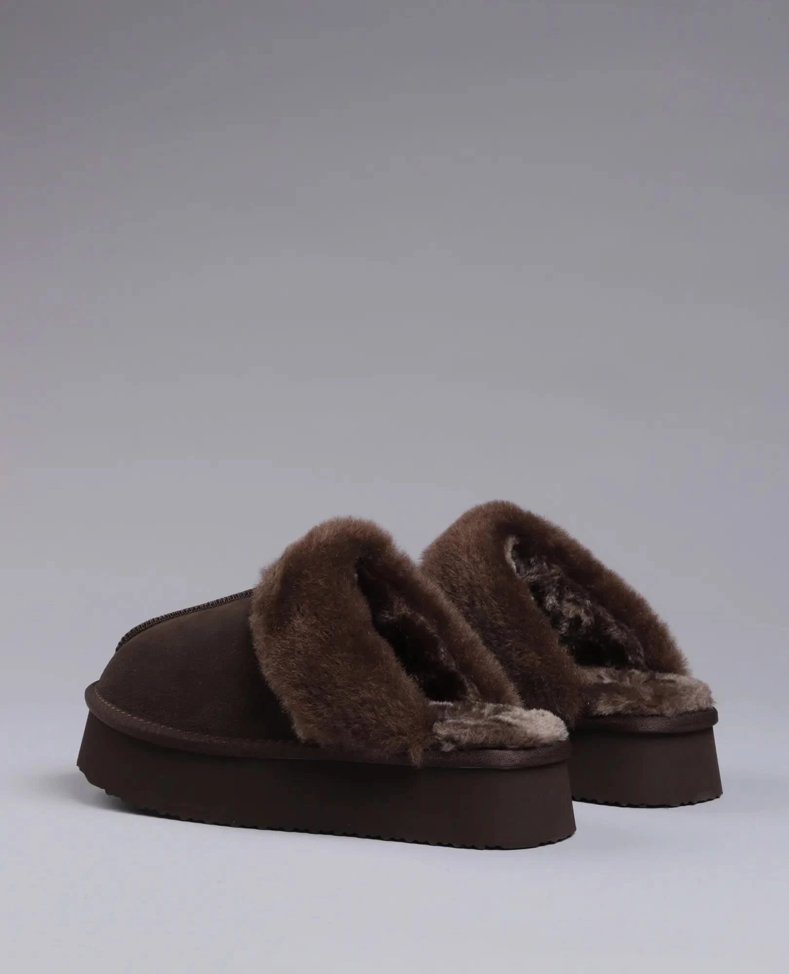 כפכפי עור פרווה- רני - B Unique - דגמי מעבר