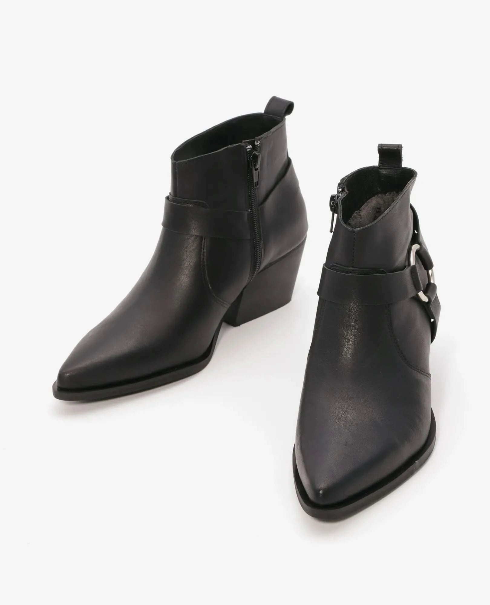 מגפוני עור בסגנון בוקרים דגם סופיה | מגפונים לנשים בי יוניק