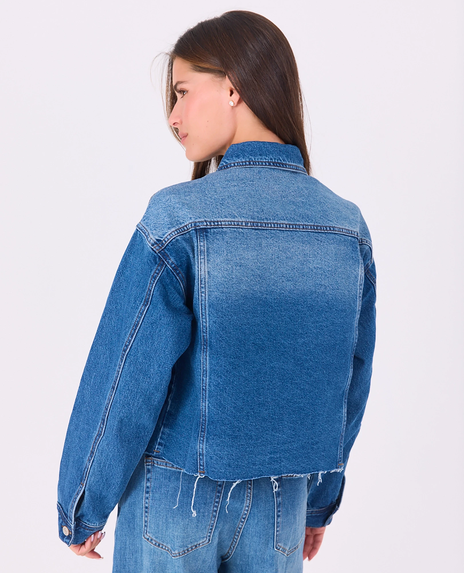 ג'קט ג'ינס גזור - B Unique -  ג'קטים