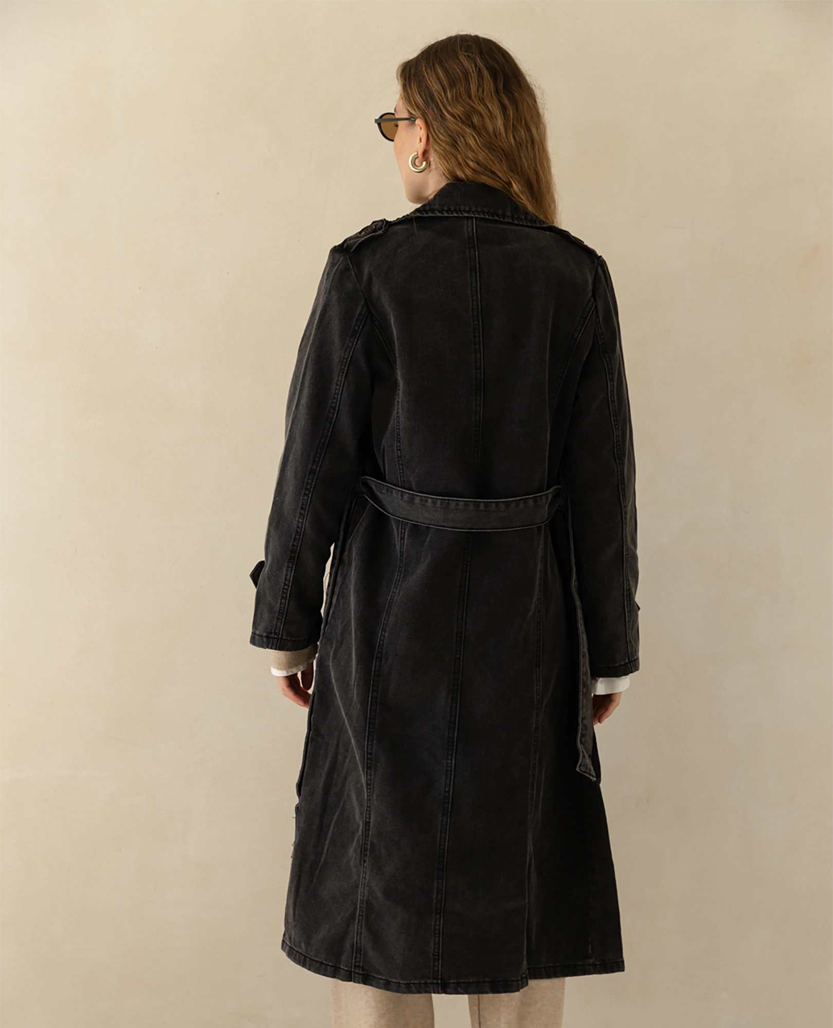 ג'קט טרנץ' ג'ינס ארוך - B Unique -  ג'קטים