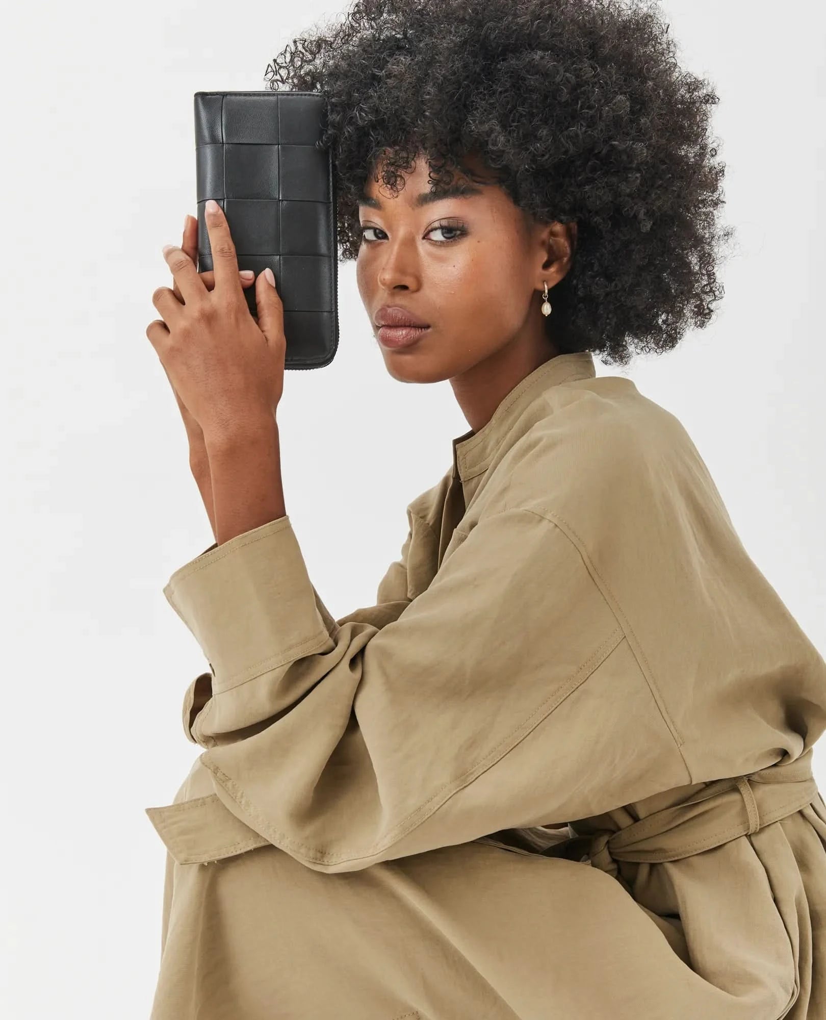 ארנק עור ריבועים- מירית- בי יוניק 