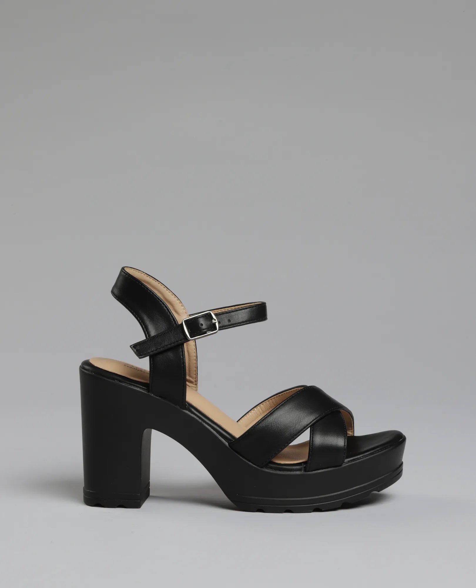 סנדלי עקב פלטפורמה - B Unique -  סנדלים