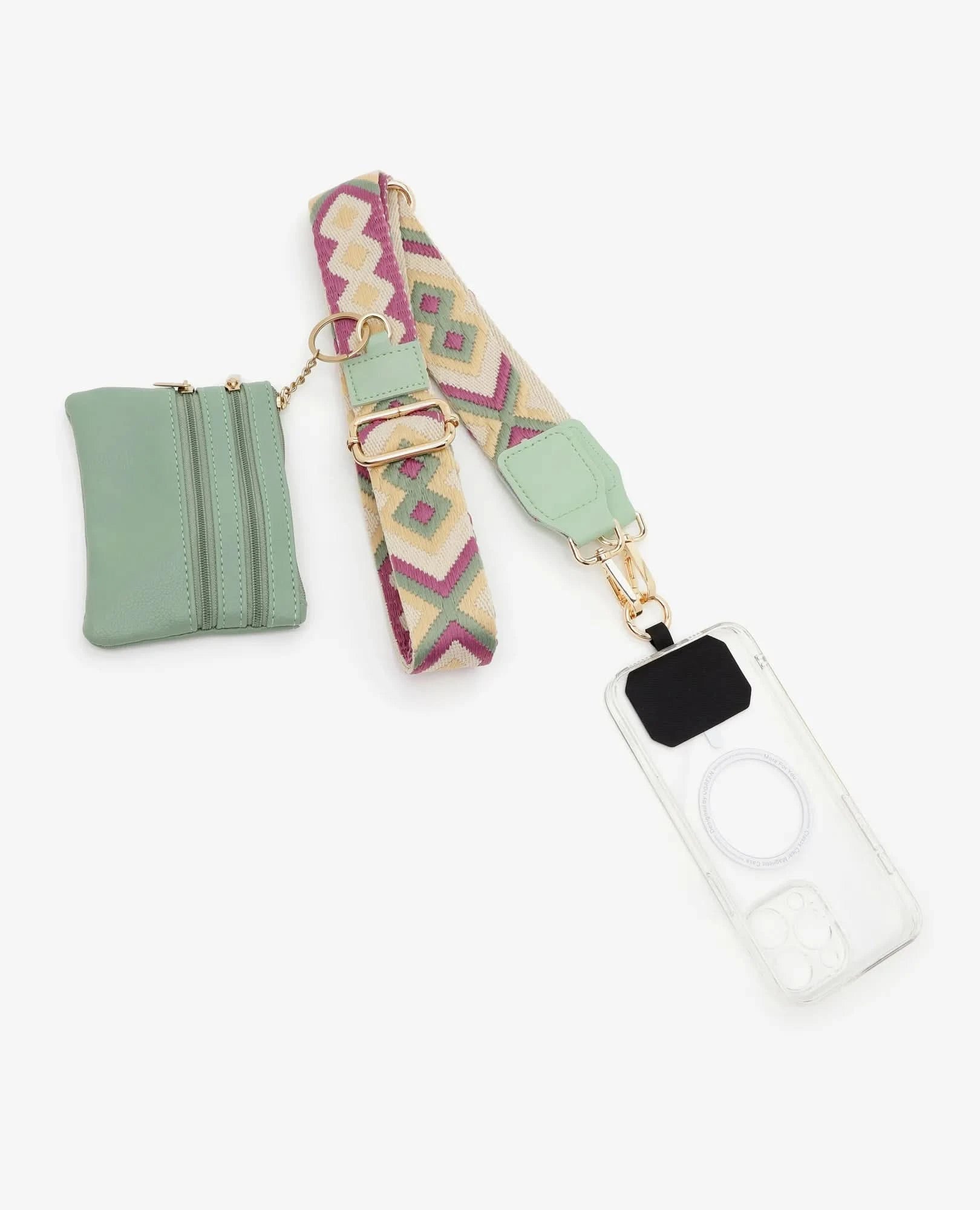 רצועה לנייד עם ארנקון - B Unique -  רצועה לנייד