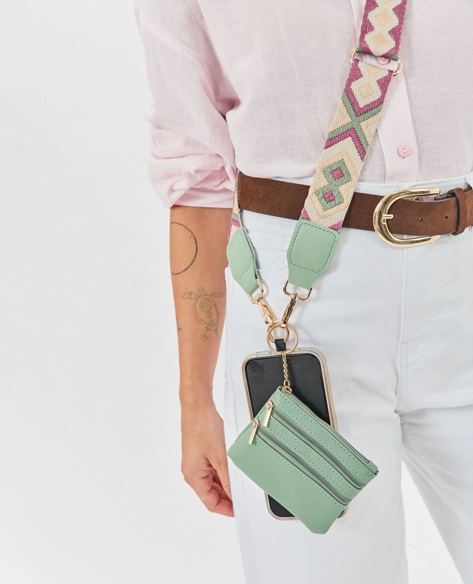 רצועה לנייד עם ארנקון - B Unique -  רצועה לנייד