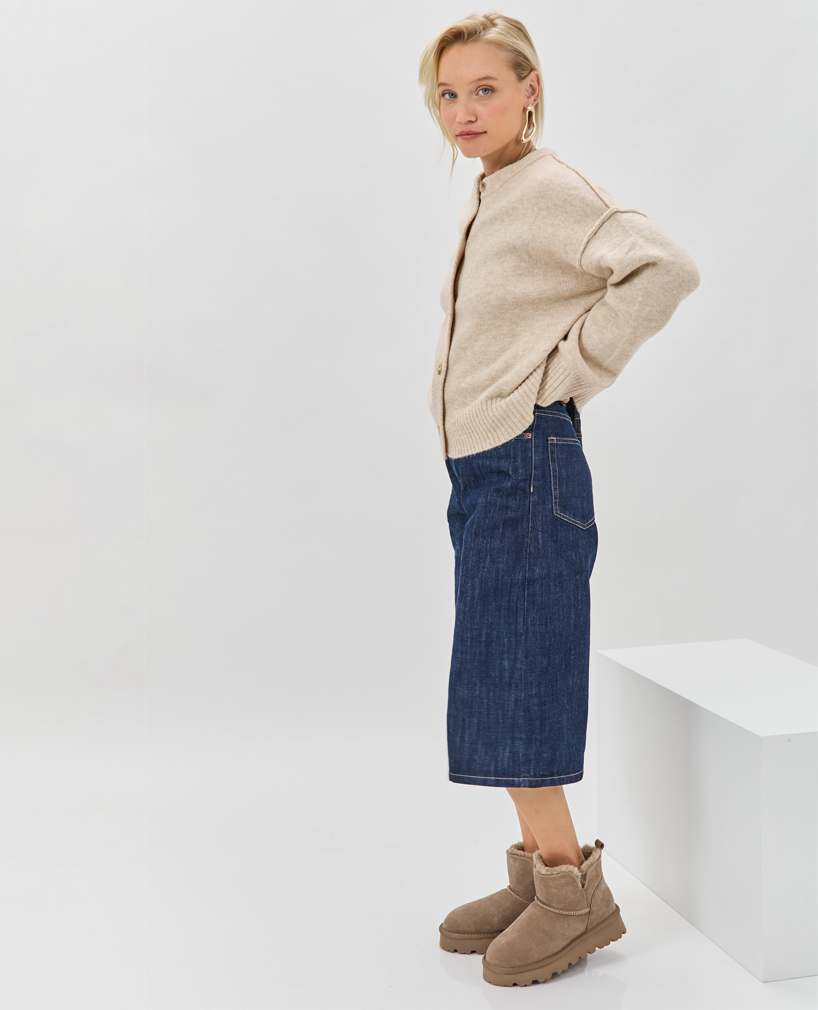 מגפוני פרווה עור - מילאנו - B Unique -  מגפונים