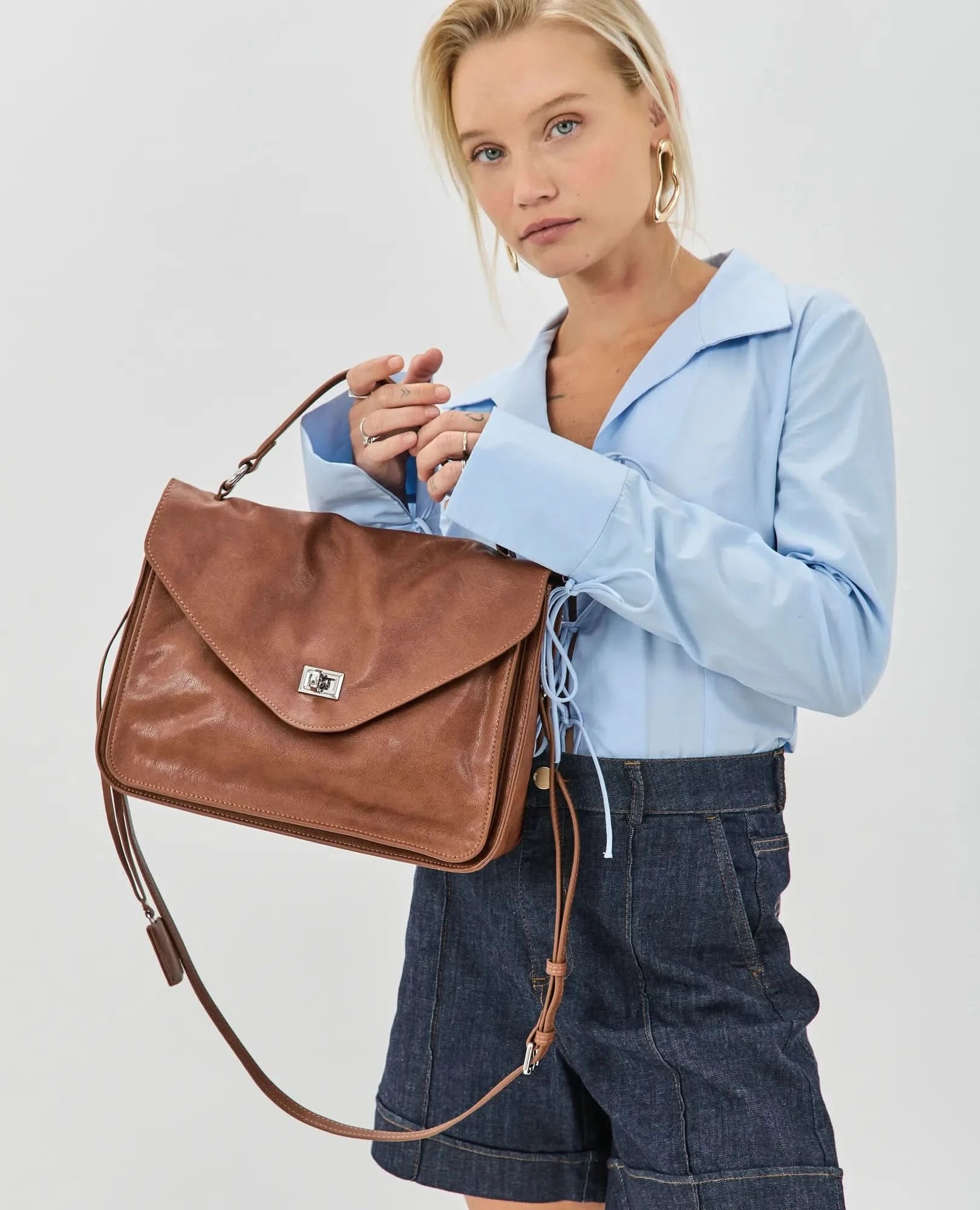 תיק צד - אסיה - B Unique -  תיק צד קטן דמוי עור